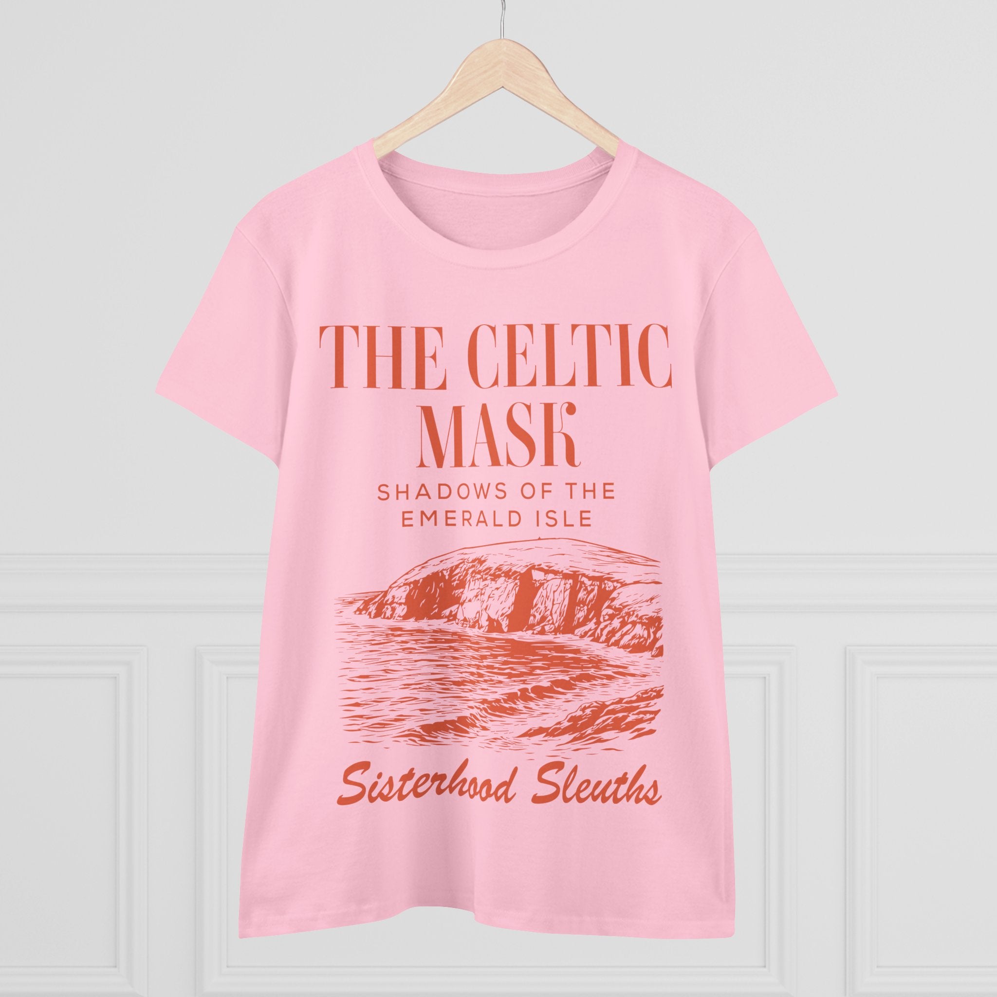 The Celtic Mask Tee — "Sisterhood Sleuths" Irish Mystery Graphic Shirt