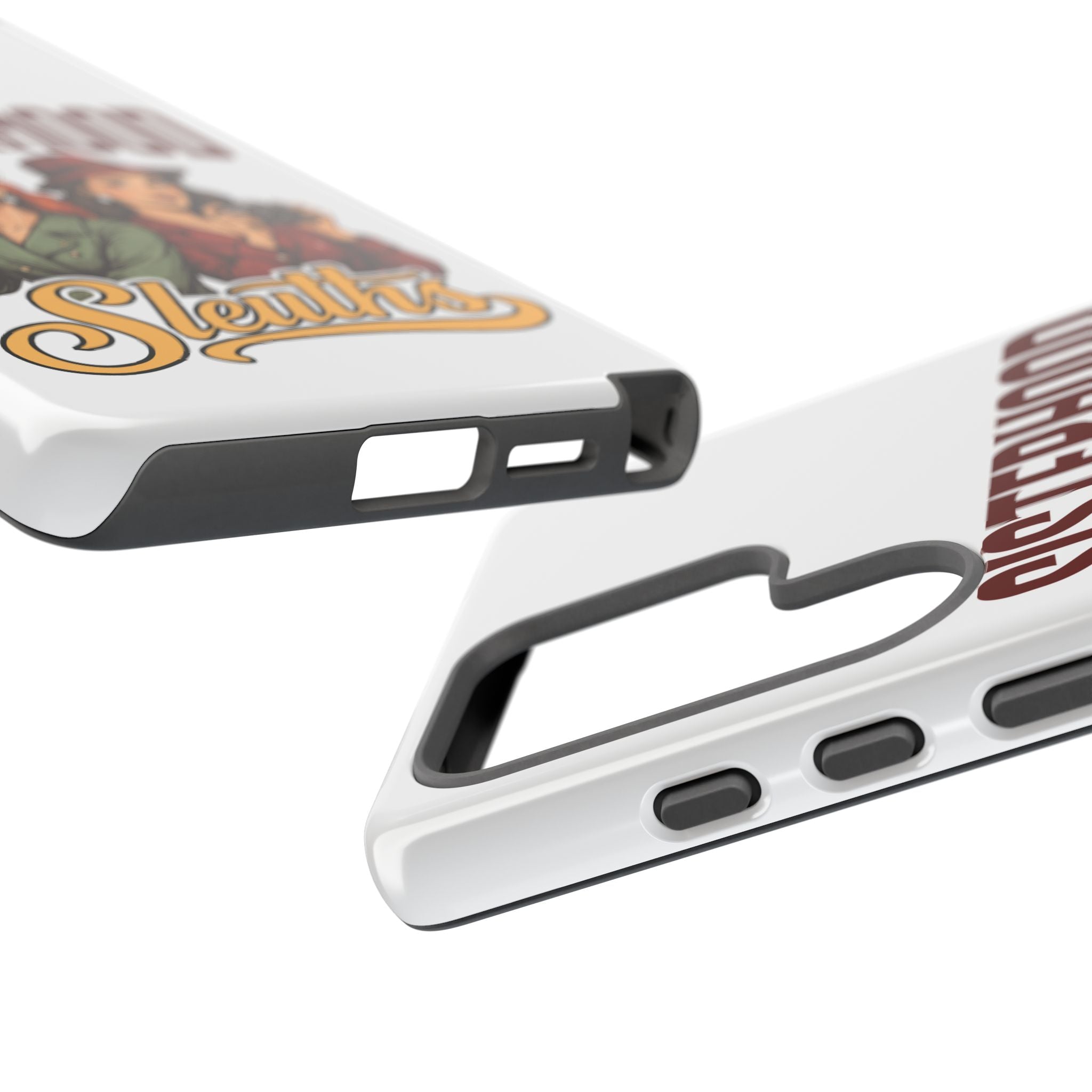 Sisterhood Sleuths Phone Case — Vintage Detective Duo Protective Cover