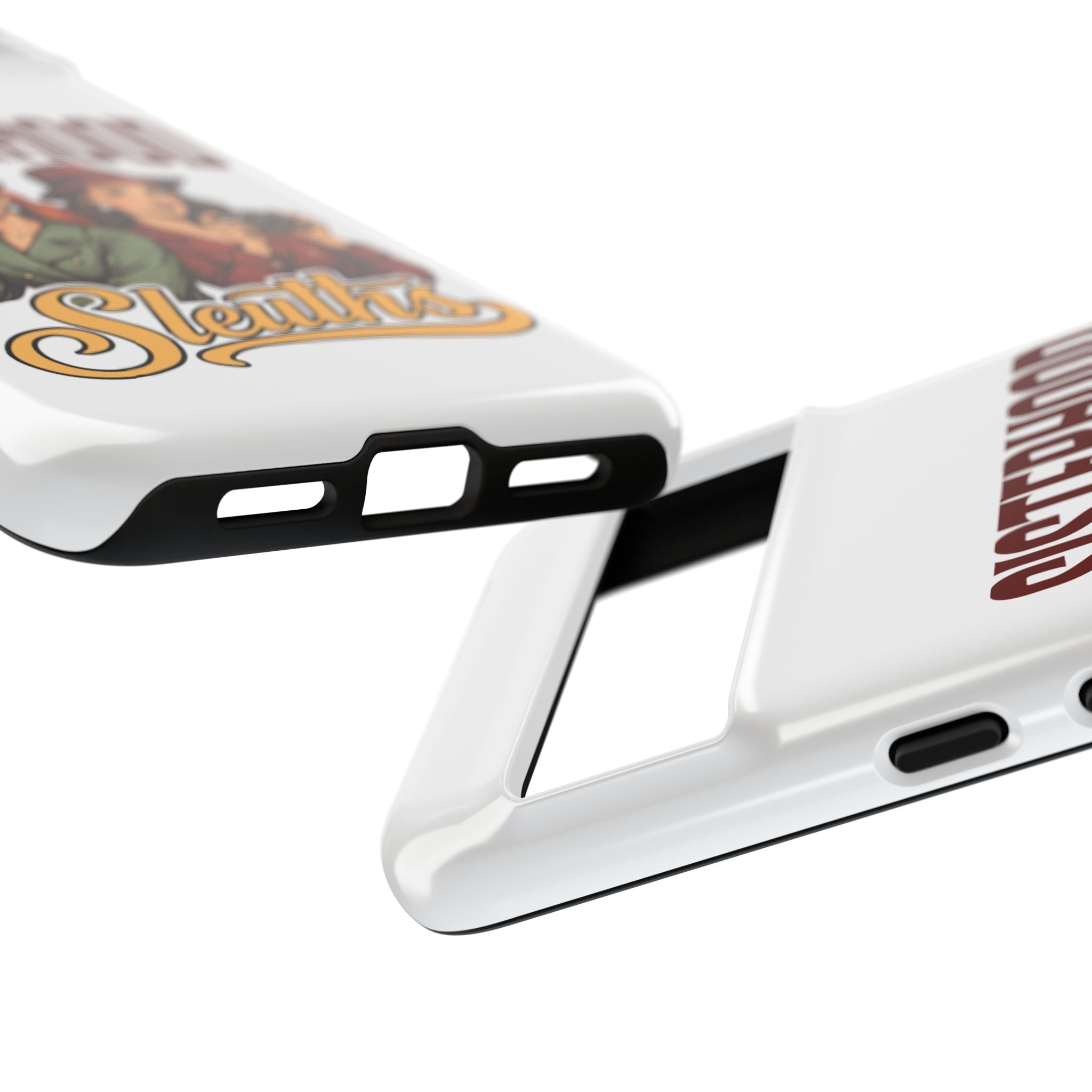 Sisterhood Sleuths Phone Case — Vintage Detective Duo Protective Cover