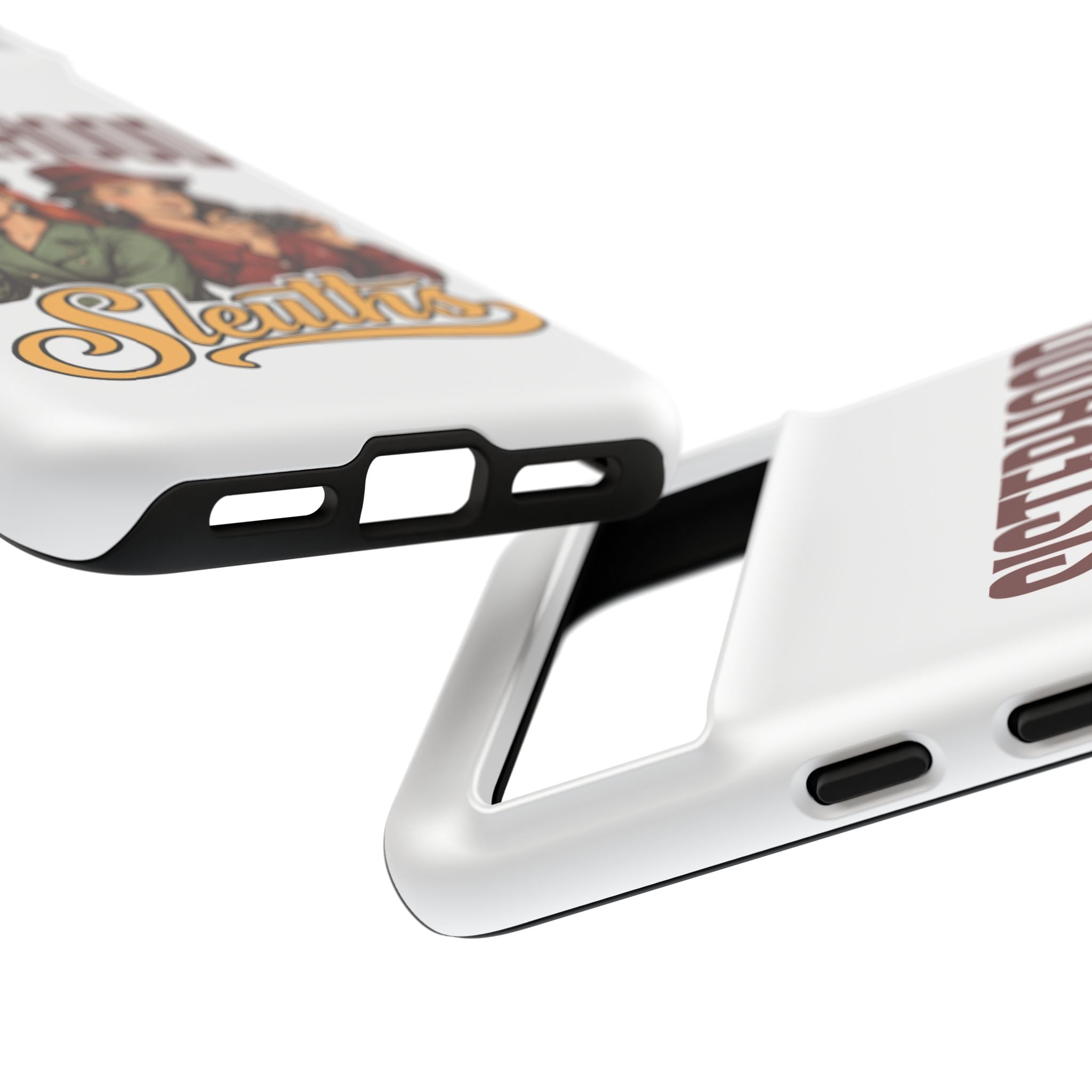 Sisterhood Sleuths Phone Case — Vintage Detective Duo Protective Cover