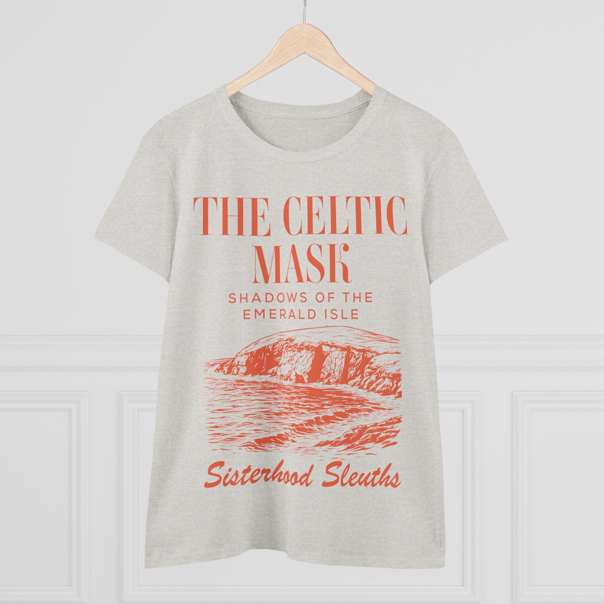 The Celtic Mask Tee — "Sisterhood Sleuths" Irish Mystery Graphic Shirt
