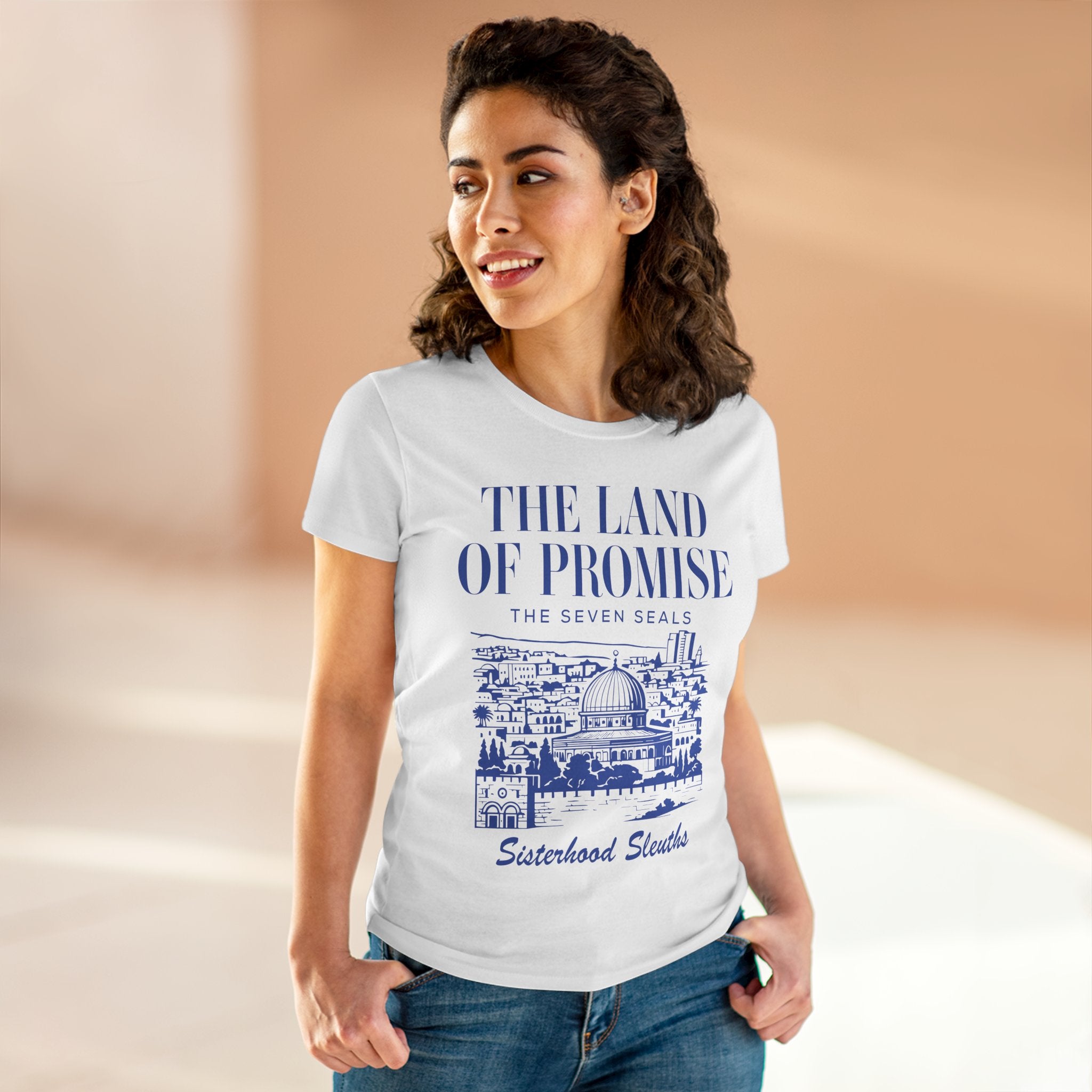The Land of Promise Tee — "The Seven Seals" Sisterhood Sleuths Graphic Shirt
