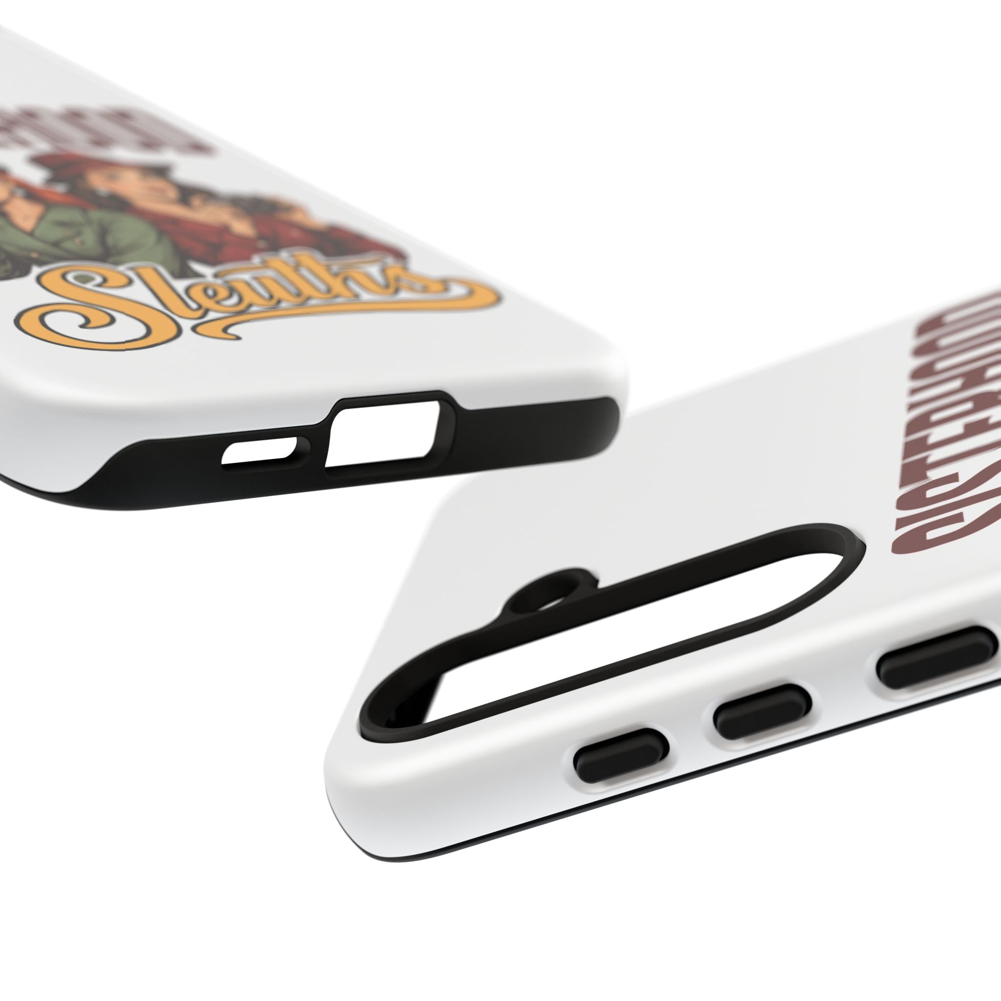 Sisterhood Sleuths Phone Case — Vintage Detective Duo Protective Cover