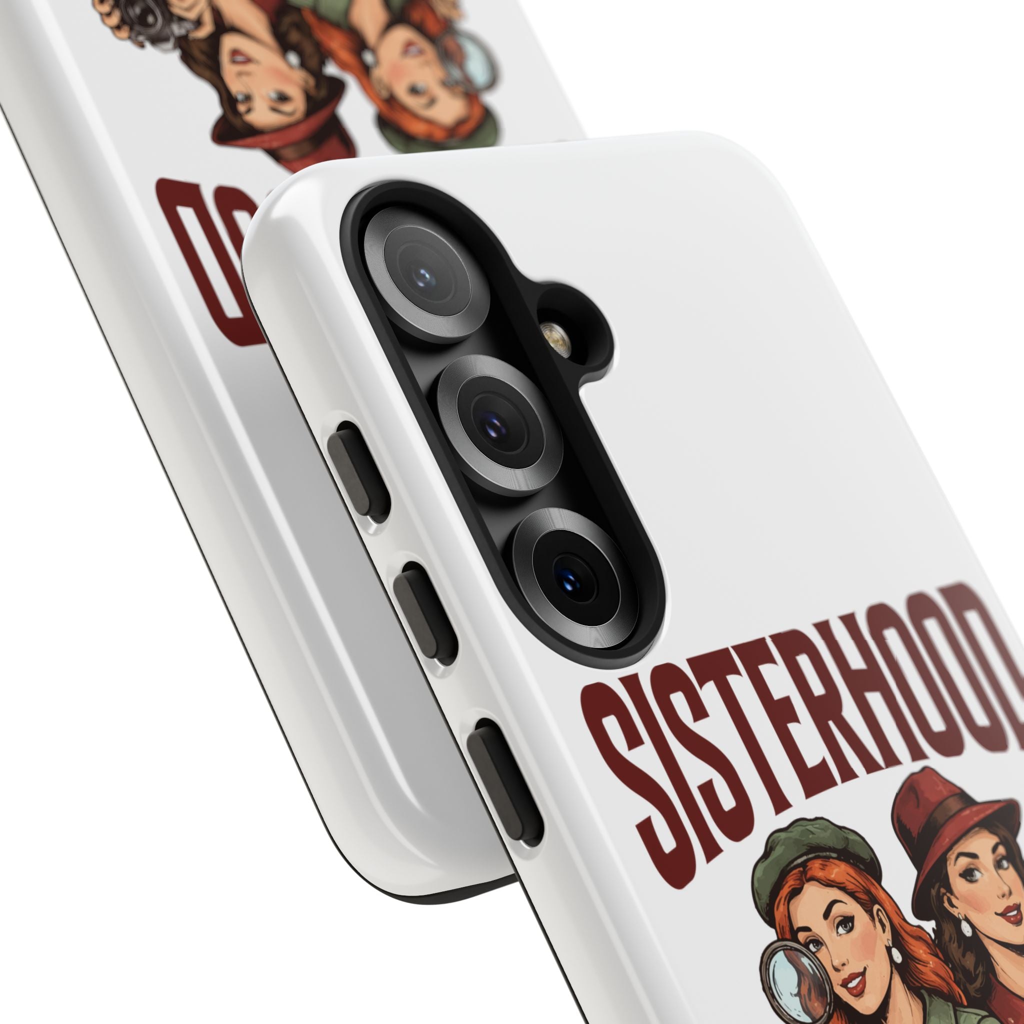 Sisterhood Sleuths Phone Case — Vintage Detective Duo Protective Cover