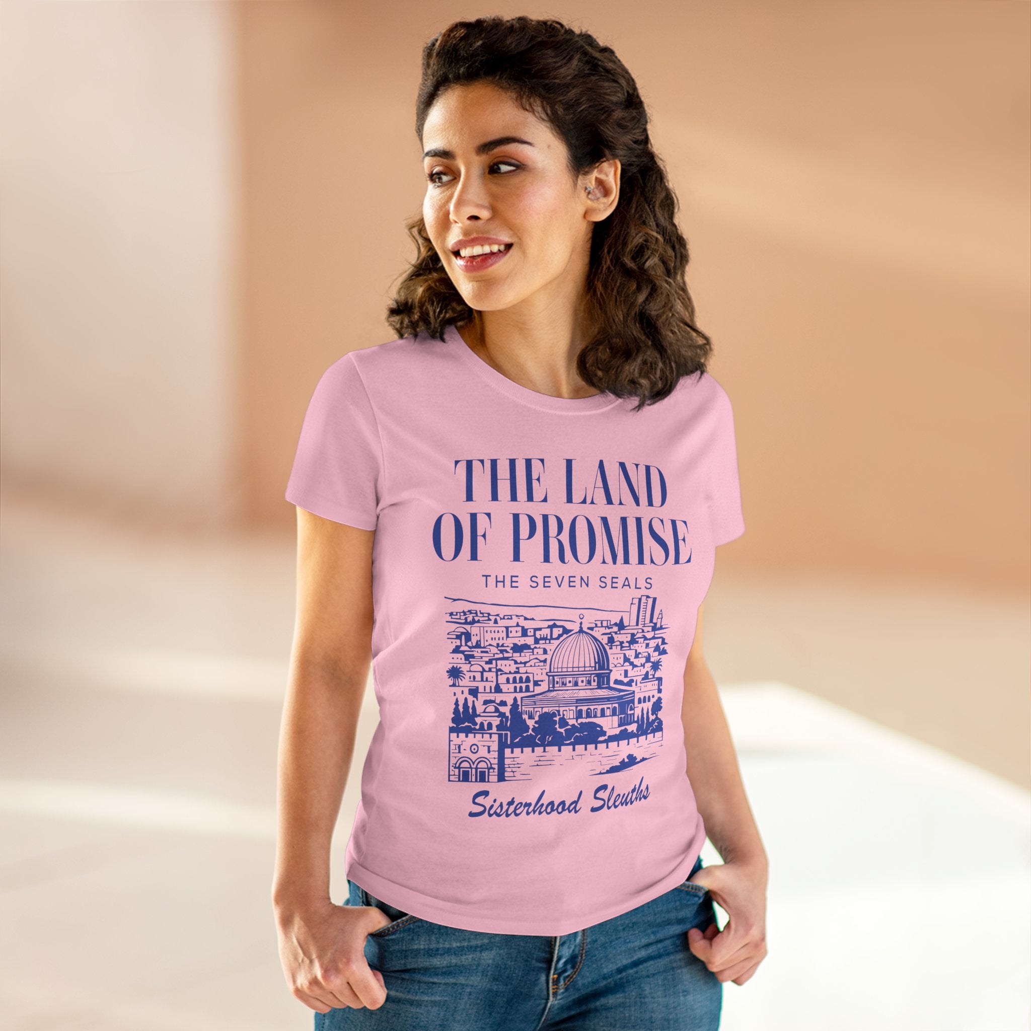 The Land of Promise Tee — "The Seven Seals" Sisterhood Sleuths Graphic Shirt