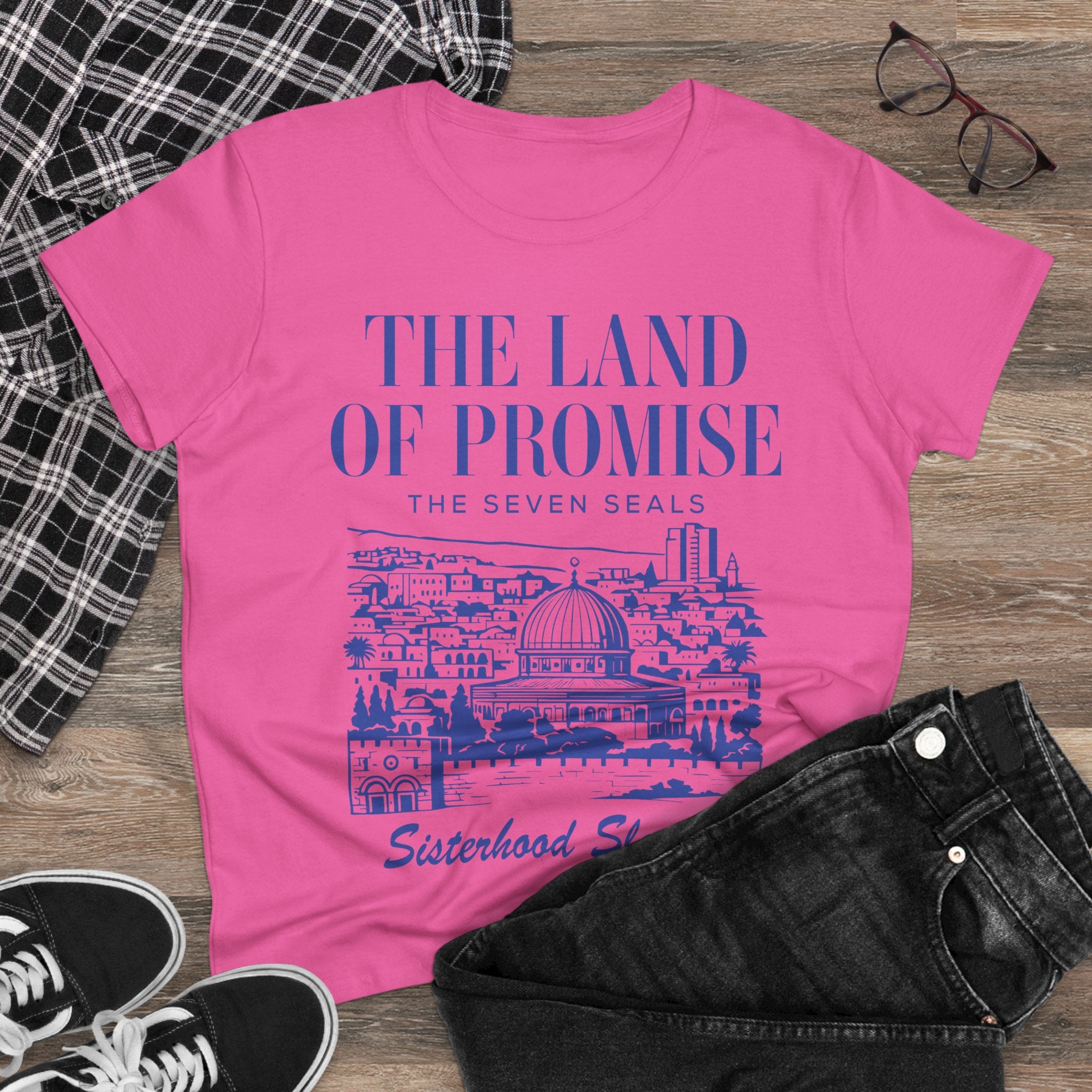 The Land of Promise Tee — "The Seven Seals" Sisterhood Sleuths Graphic Shirt