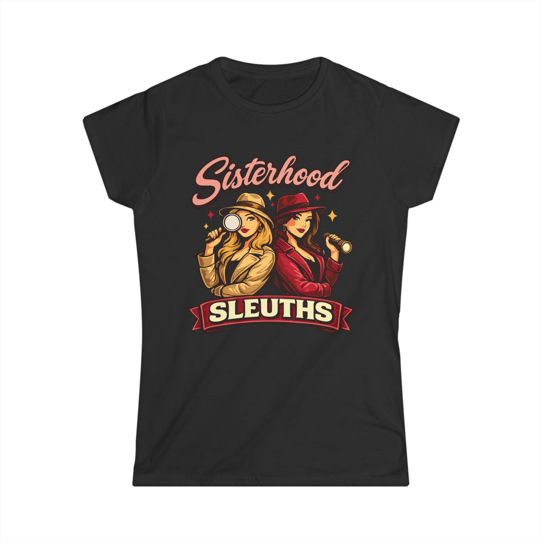 Sisterhood Sleuths Tee — Women’s Mystery Detective Graphic Shirt