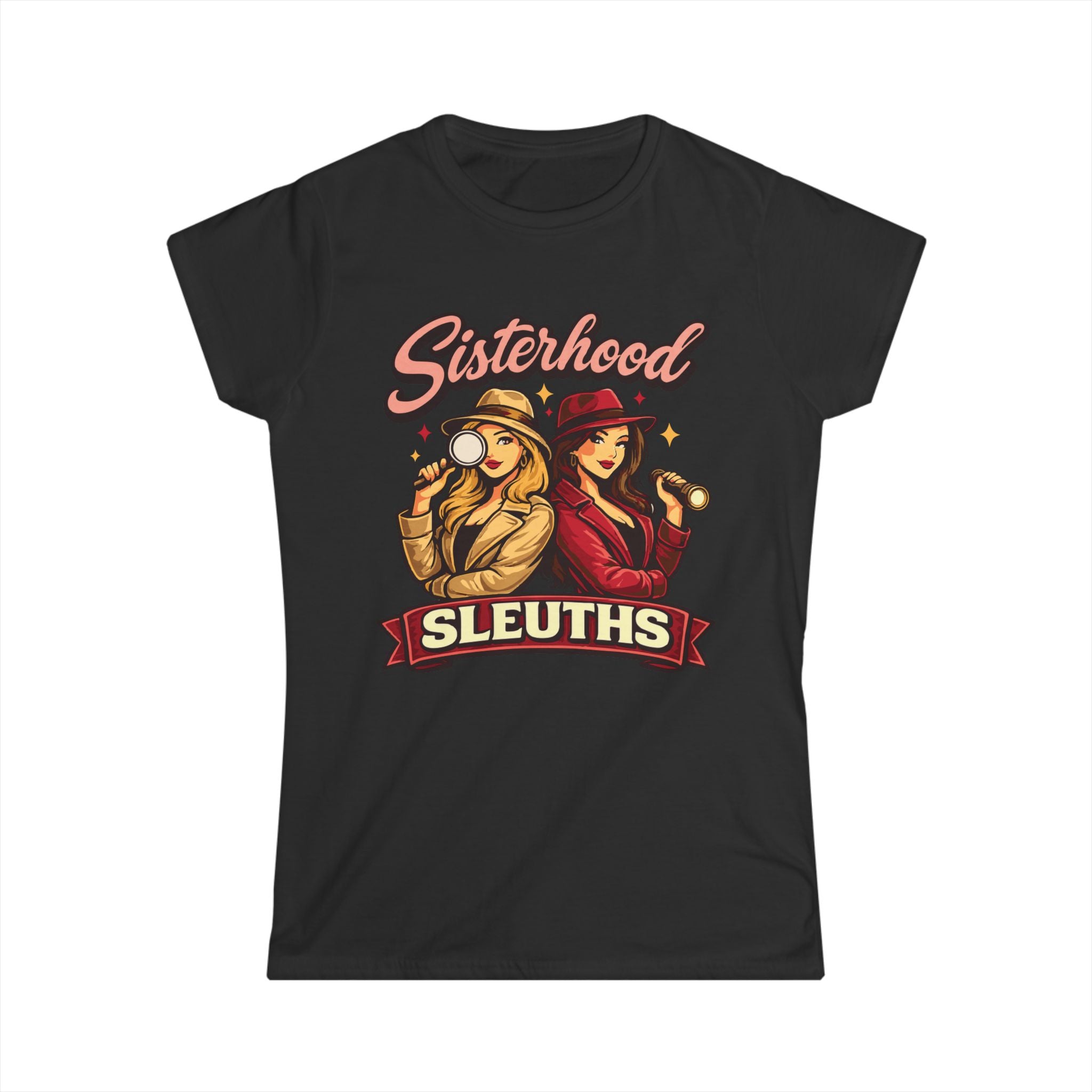 Sisterhood Sleuths Tee — Women’s Mystery Detective Graphic Shirt