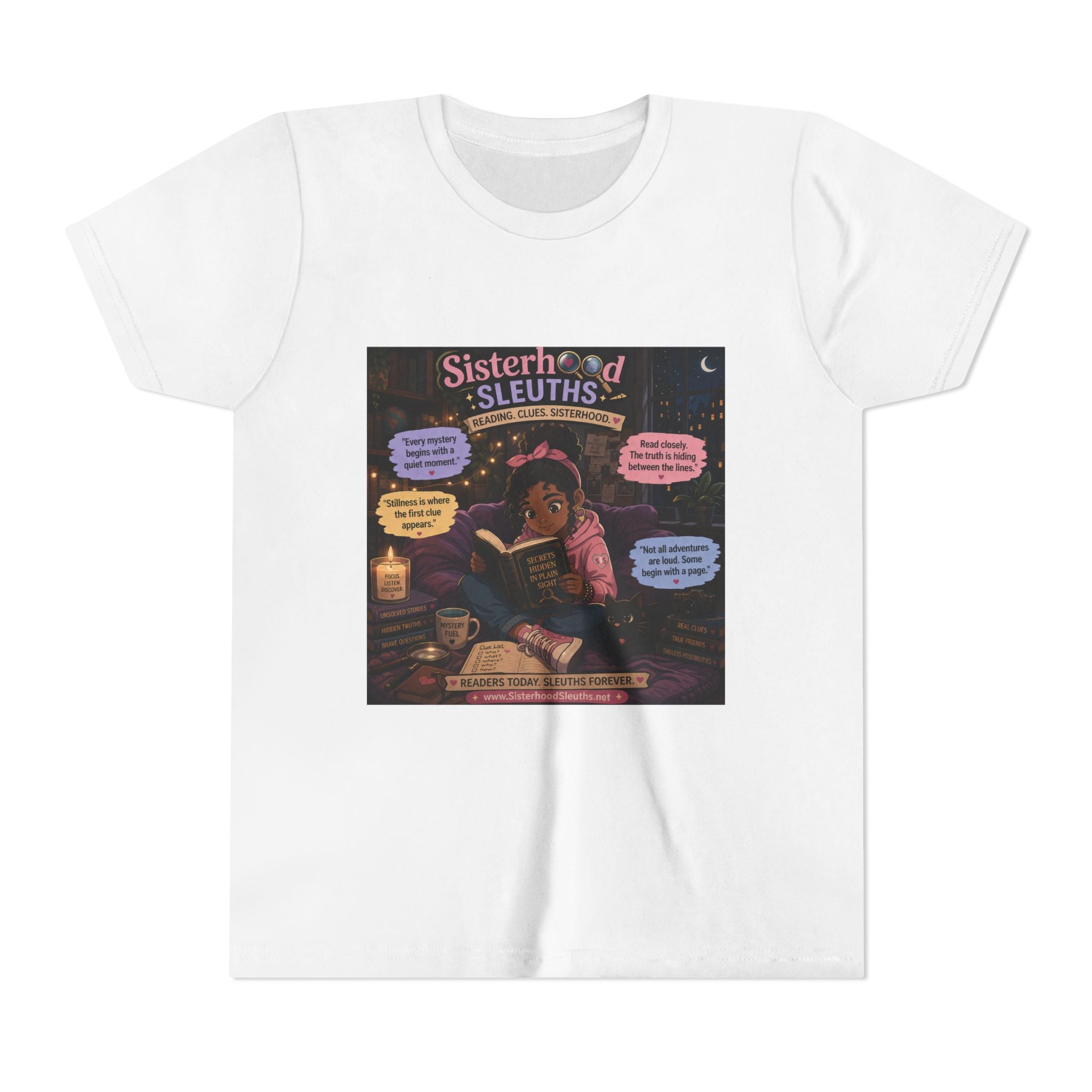 Youth Tee — "Sisterhood of Sleuths" Mystery Book Club