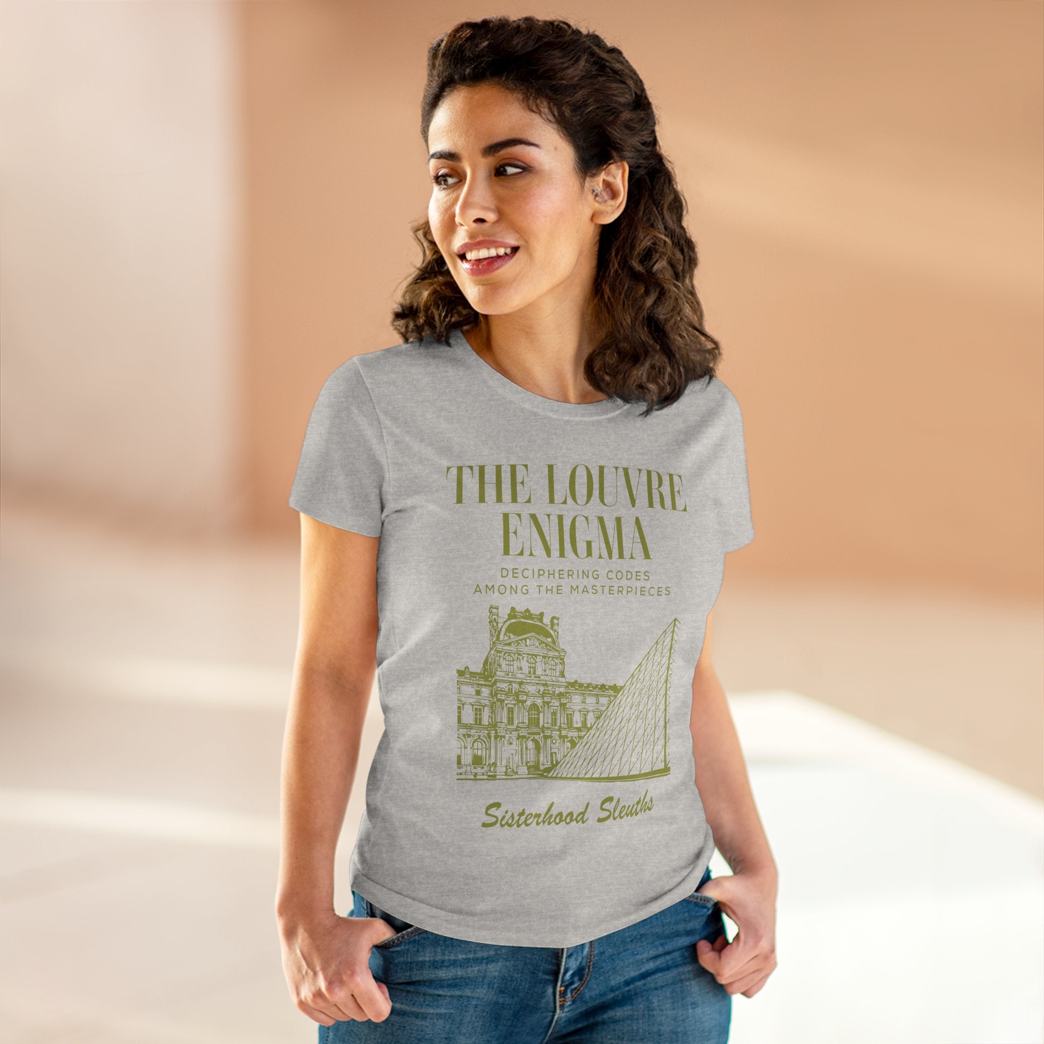 The Louvre Enigma Graphic Tee — Sisterhood Sleuths Museum Puzzle T‑Shirt