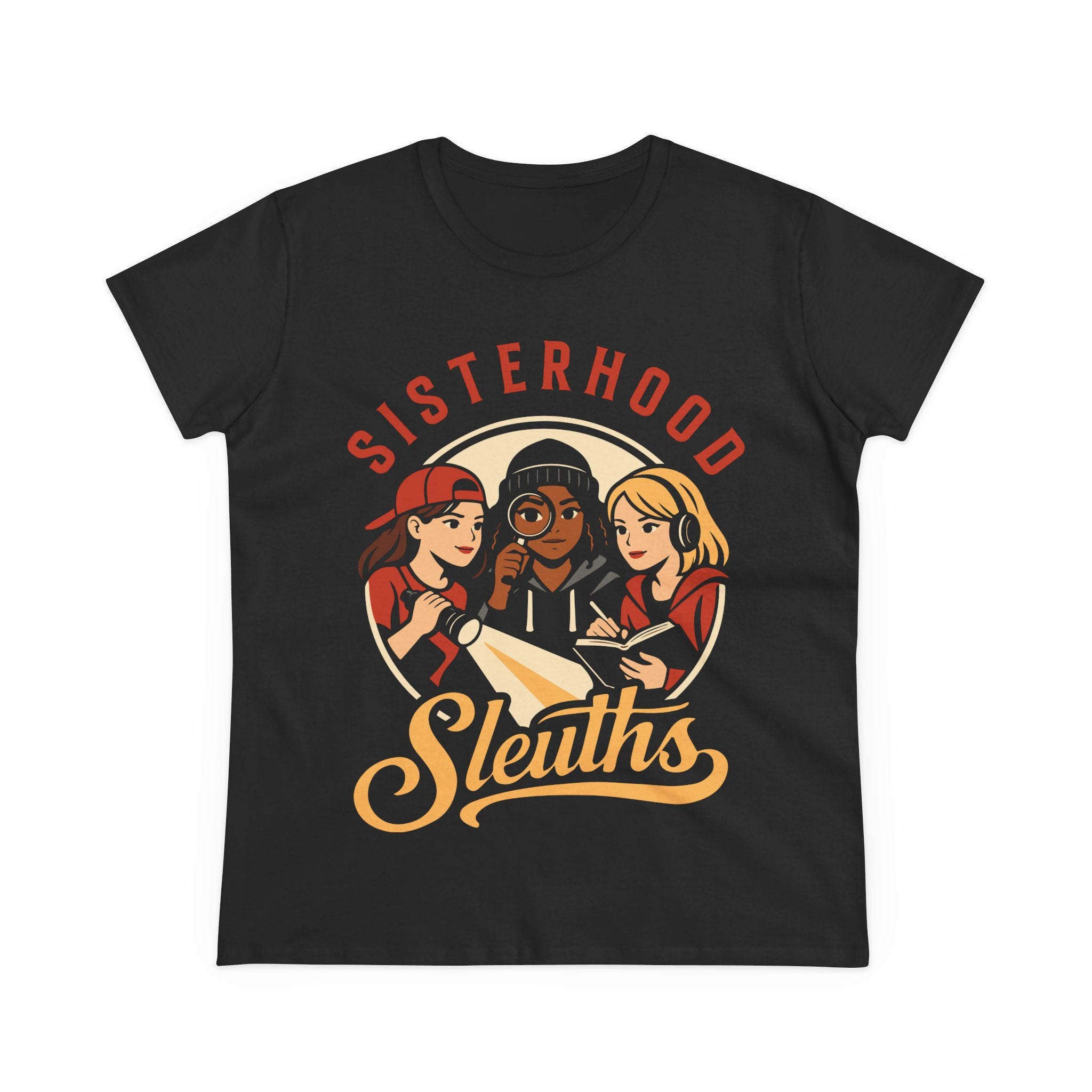 Sisterhood Sleuths Women's Tee — Mystery Book Club Graphic Shirt