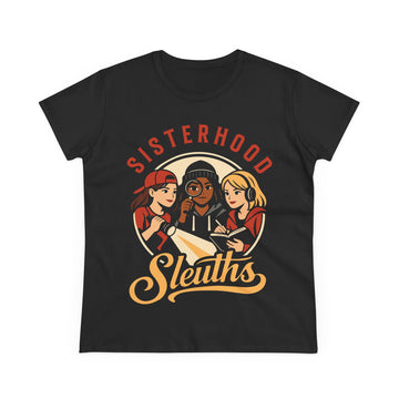 Sisterhood Sleuths Women's Tee — Mystery Book Club Graphic Shirt