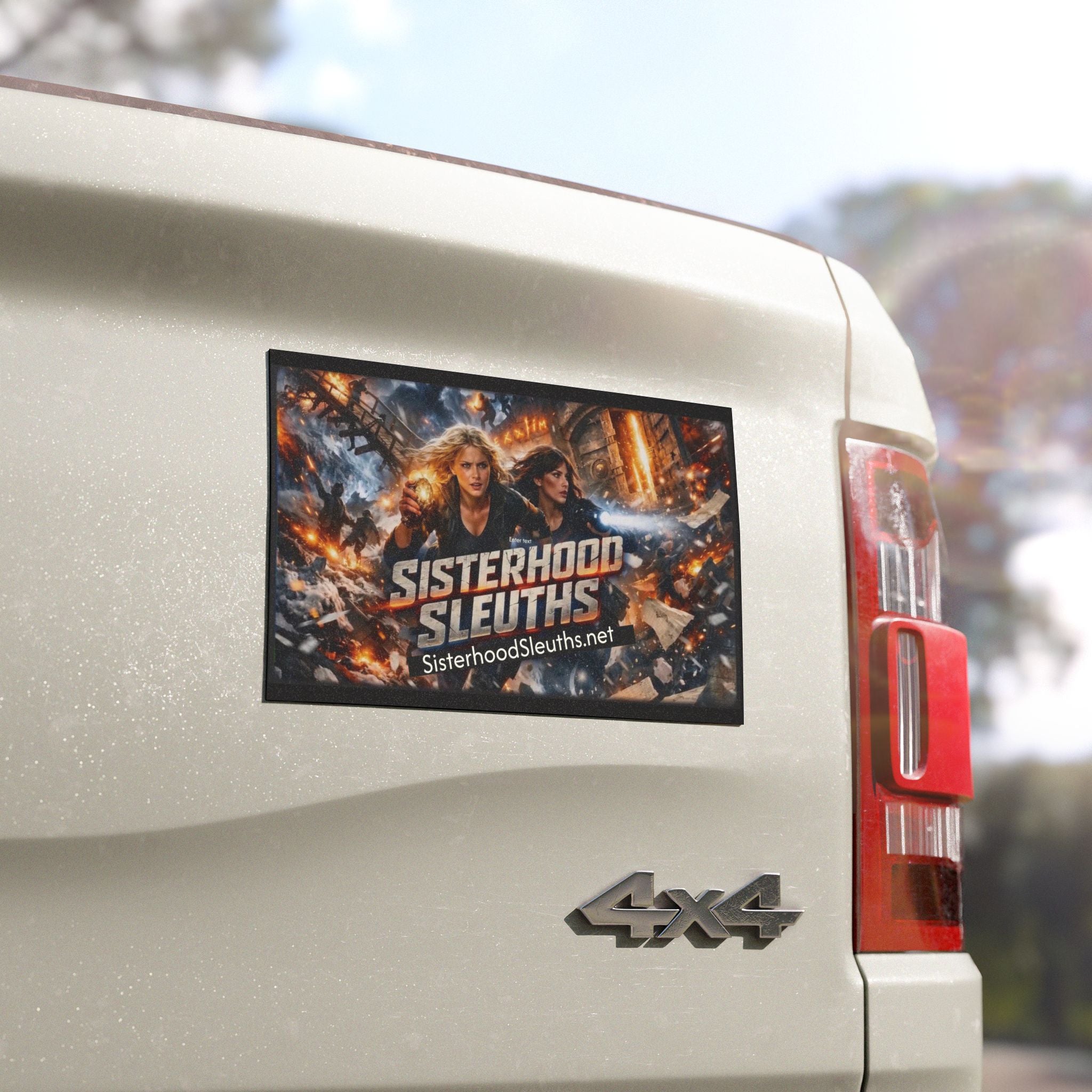 Sisterhood Sleuths Car Magnet — Mystery Book Fan Magnetic Decal