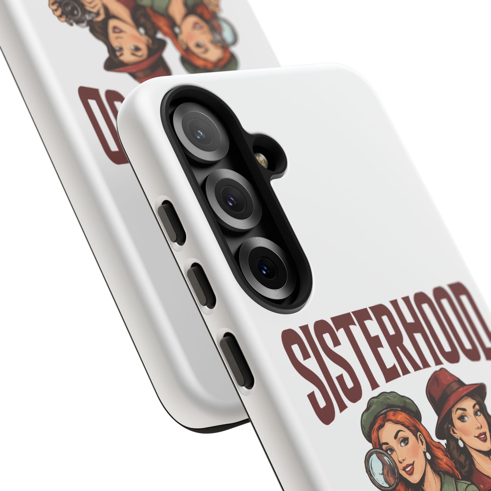 Sisterhood Sleuths Phone Case — Vintage Detective Duo Protective Cover