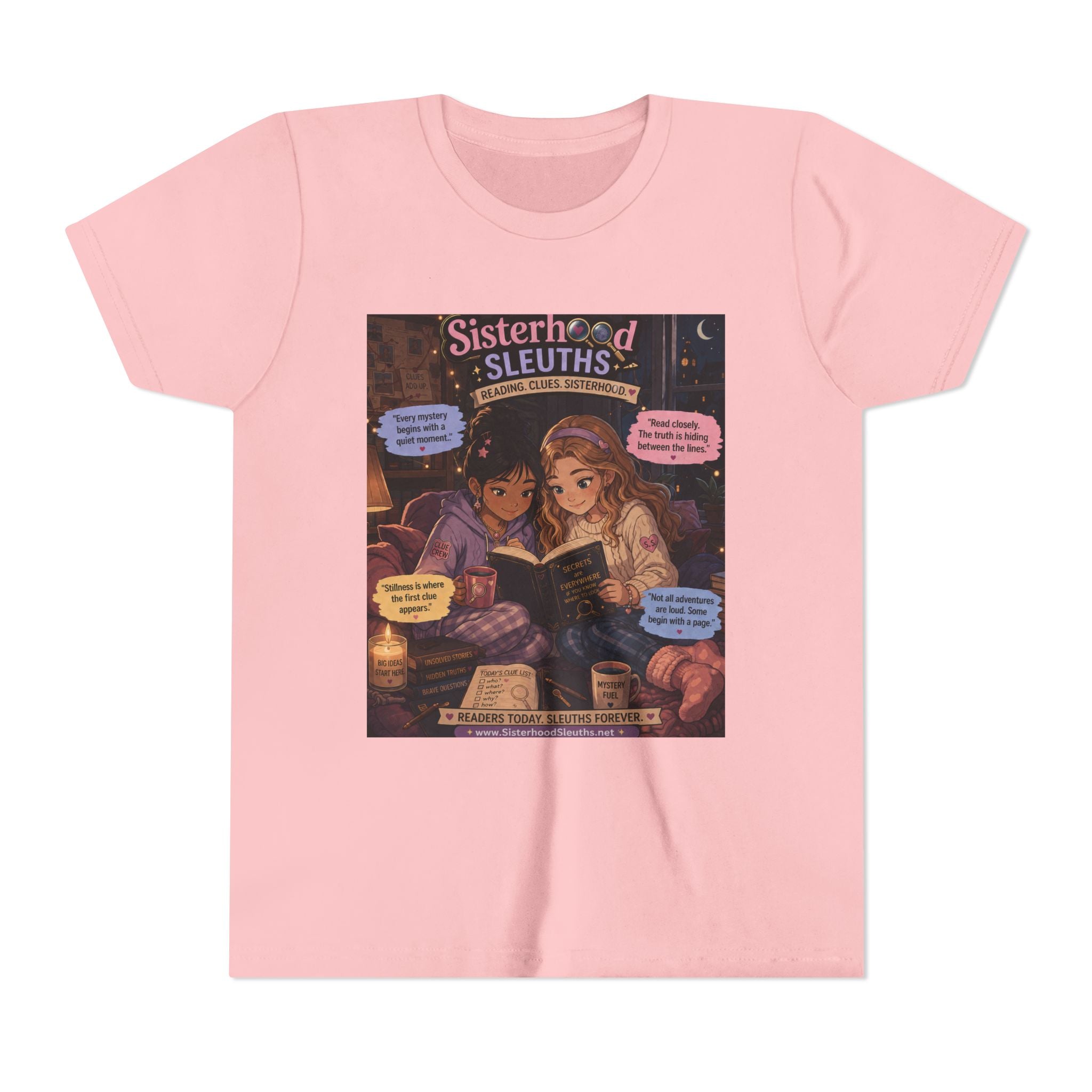 Youth Tee — "Sisterhood Sleuths" Cozy Mystery Book Club Graphic