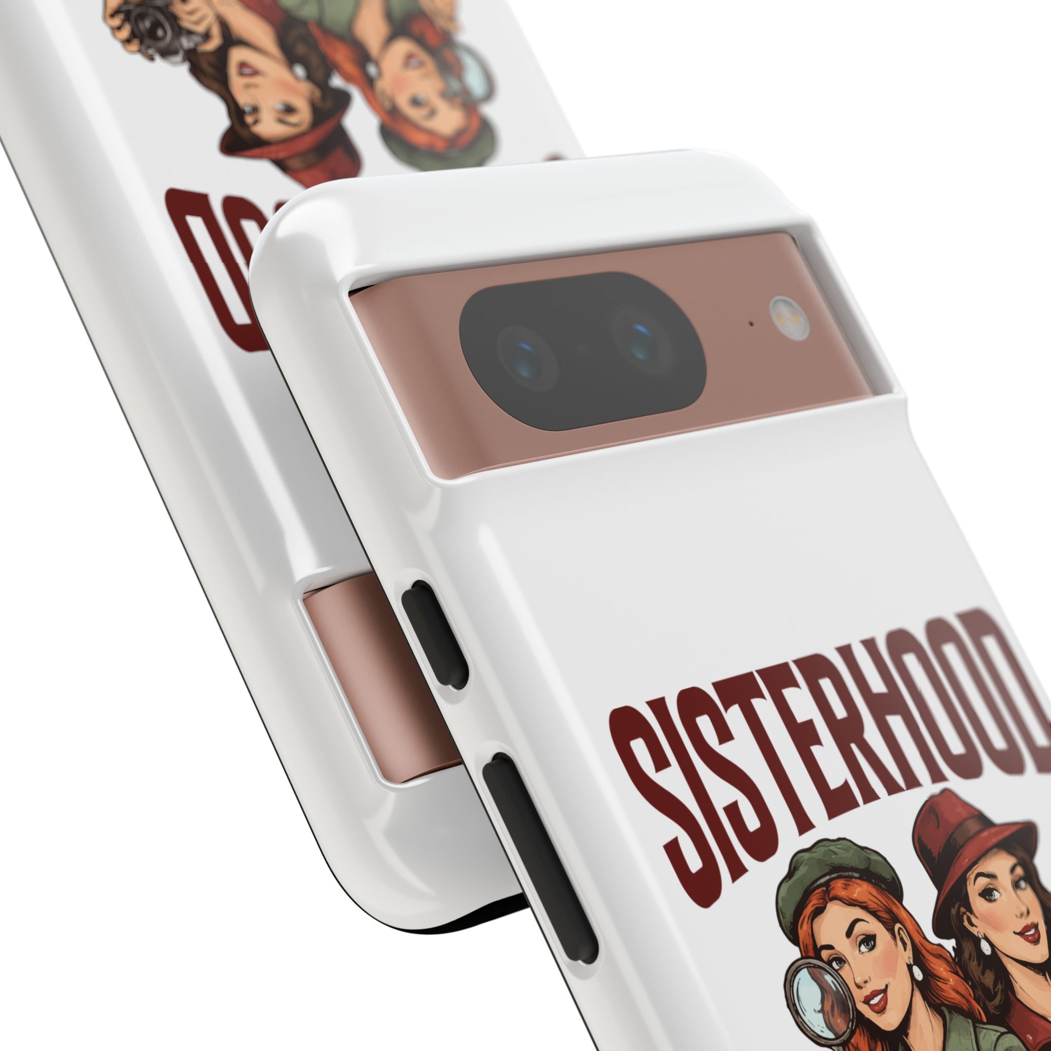 Sisterhood Sleuths Phone Case — Vintage Detective Duo Protective Cover