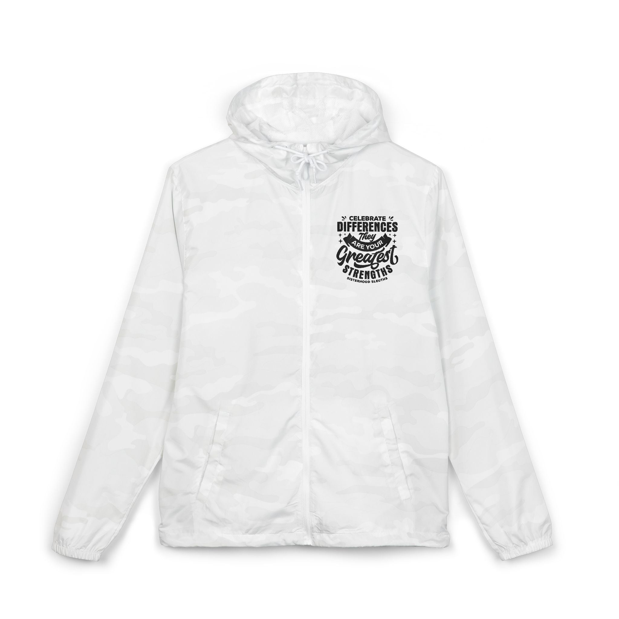 Unisex Windbreaker Jacket — 'Support Your Local' Vintage Surf Crest Hooded Windbreaker