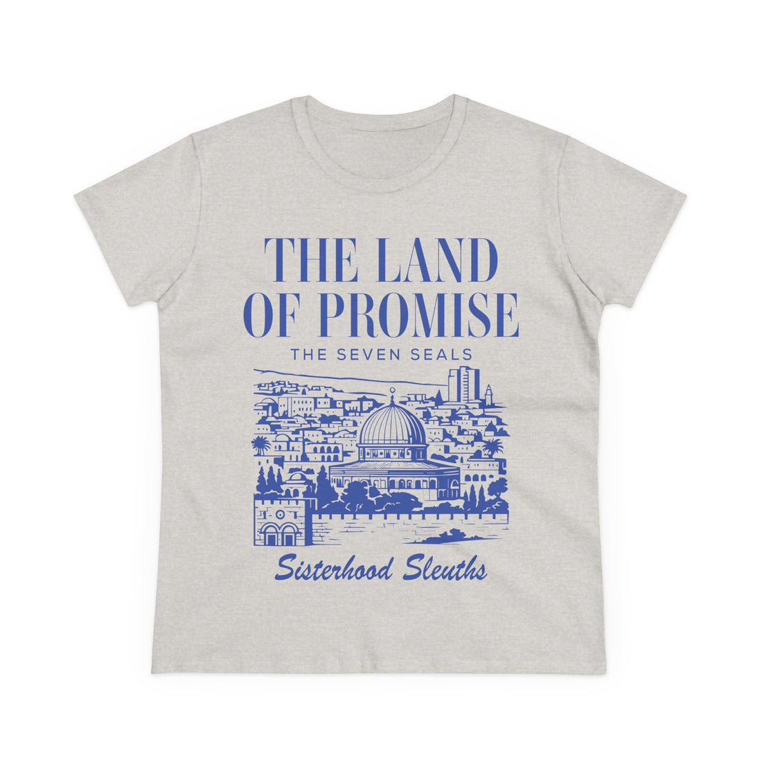 The Land of Promise Tee — "The Seven Seals" Sisterhood Sleuths Graphic Shirt