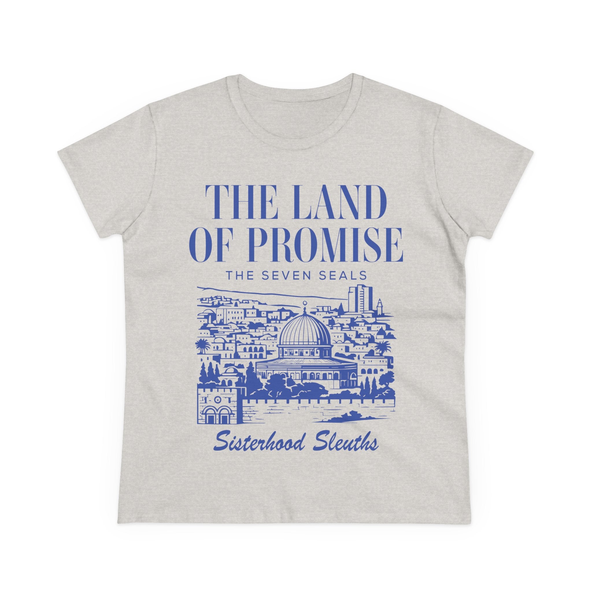 The Land of Promise Tee — "The Seven Seals" Sisterhood Sleuths Graphic Shirt