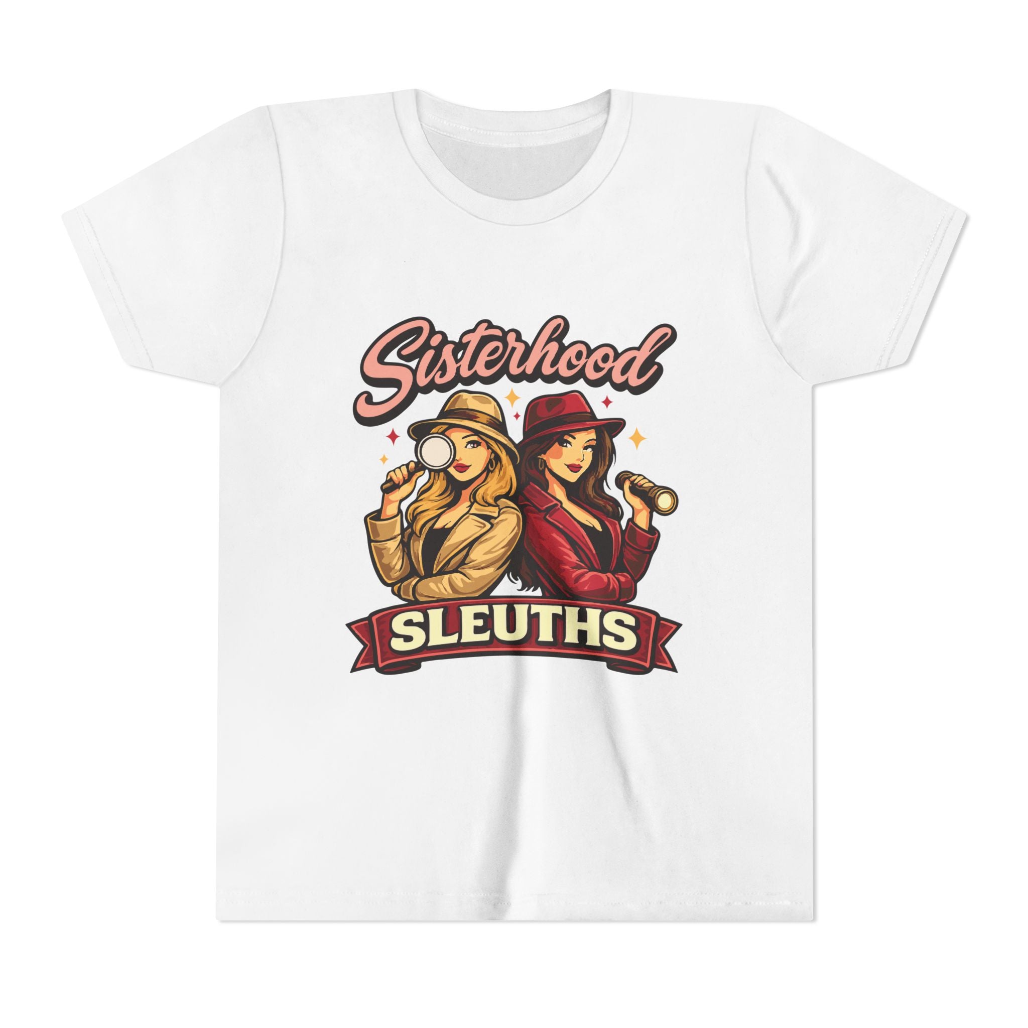 Sisterhood Sleuths Youth Tee – Detective Girls Mystery Shirt