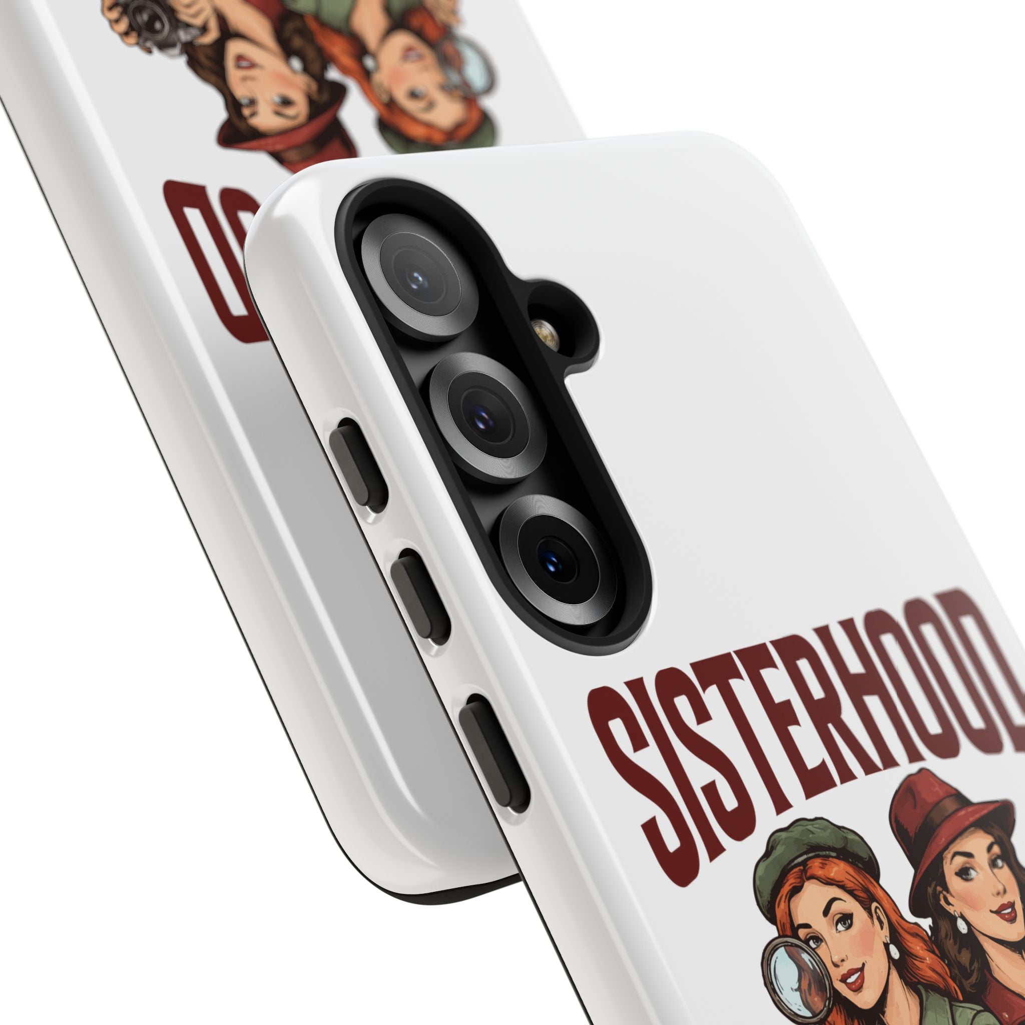 Sisterhood Sleuths Phone Case — Vintage Detective Duo Protective Cover