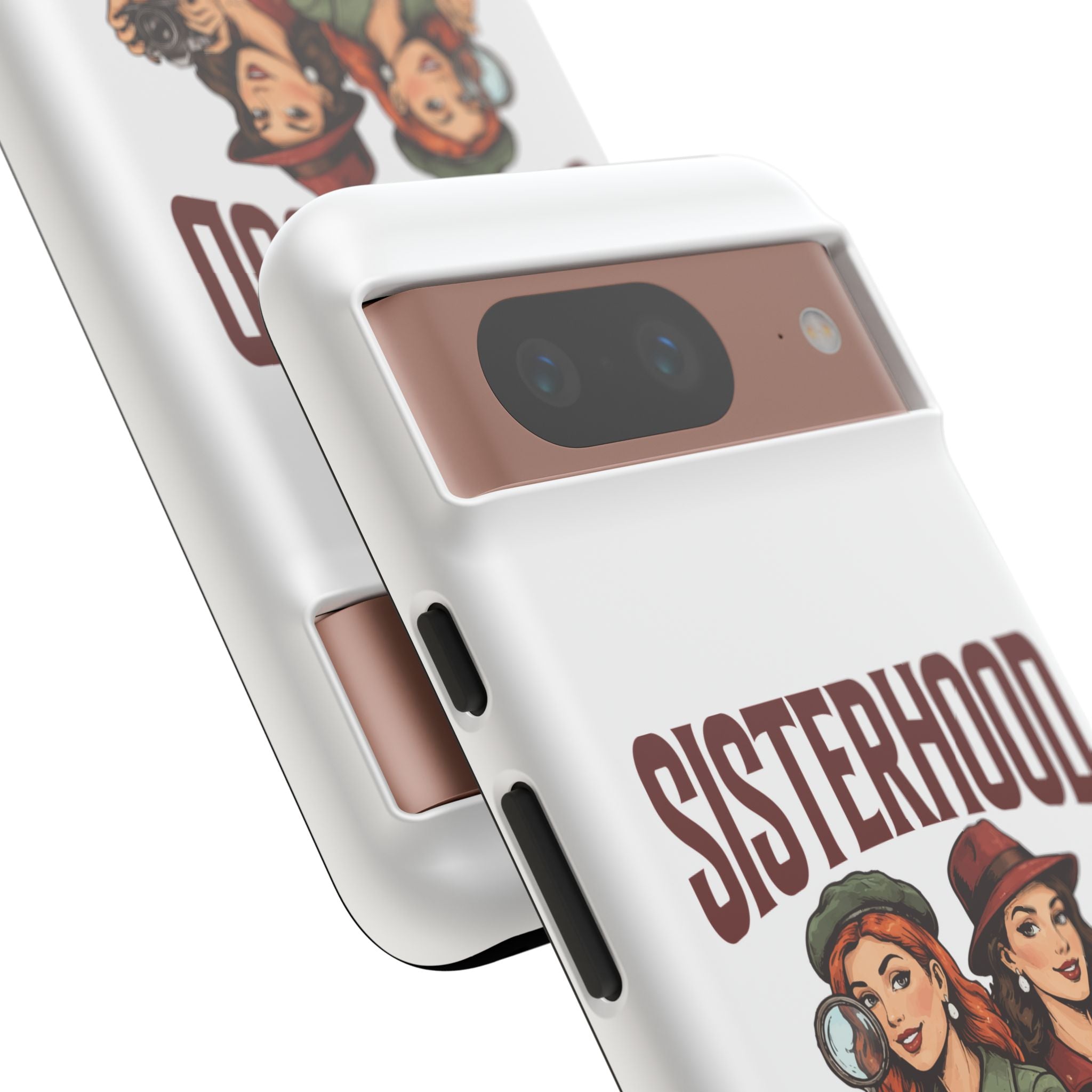 Sisterhood Sleuths Phone Case — Vintage Detective Duo Protective Cover