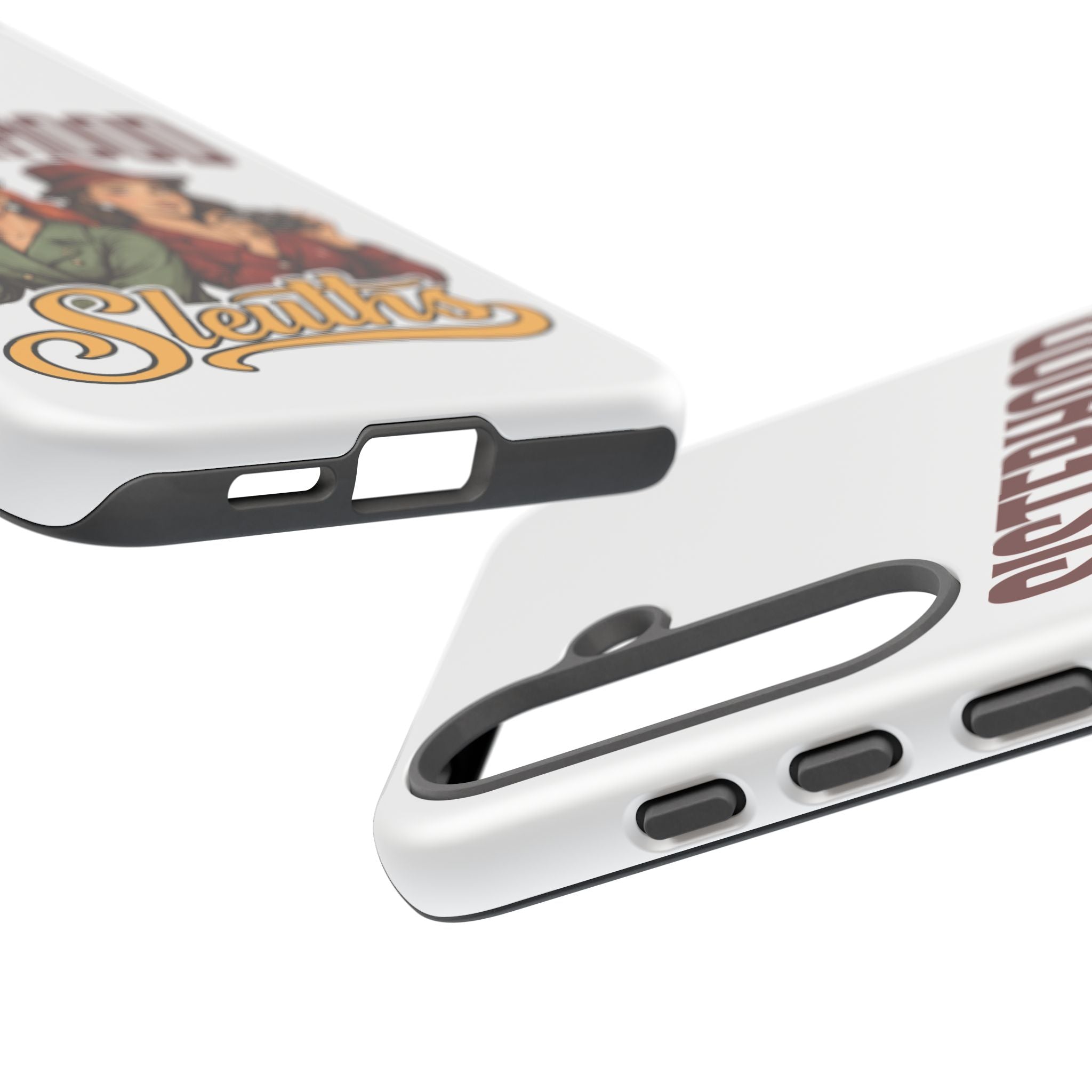 Sisterhood Sleuths Phone Case — Vintage Detective Duo Protective Cover