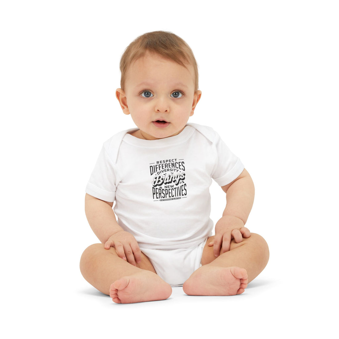 Infant Onesie - 'Embrace Differences, Celebrate Perspectives' Graphic Baby Bodysuit