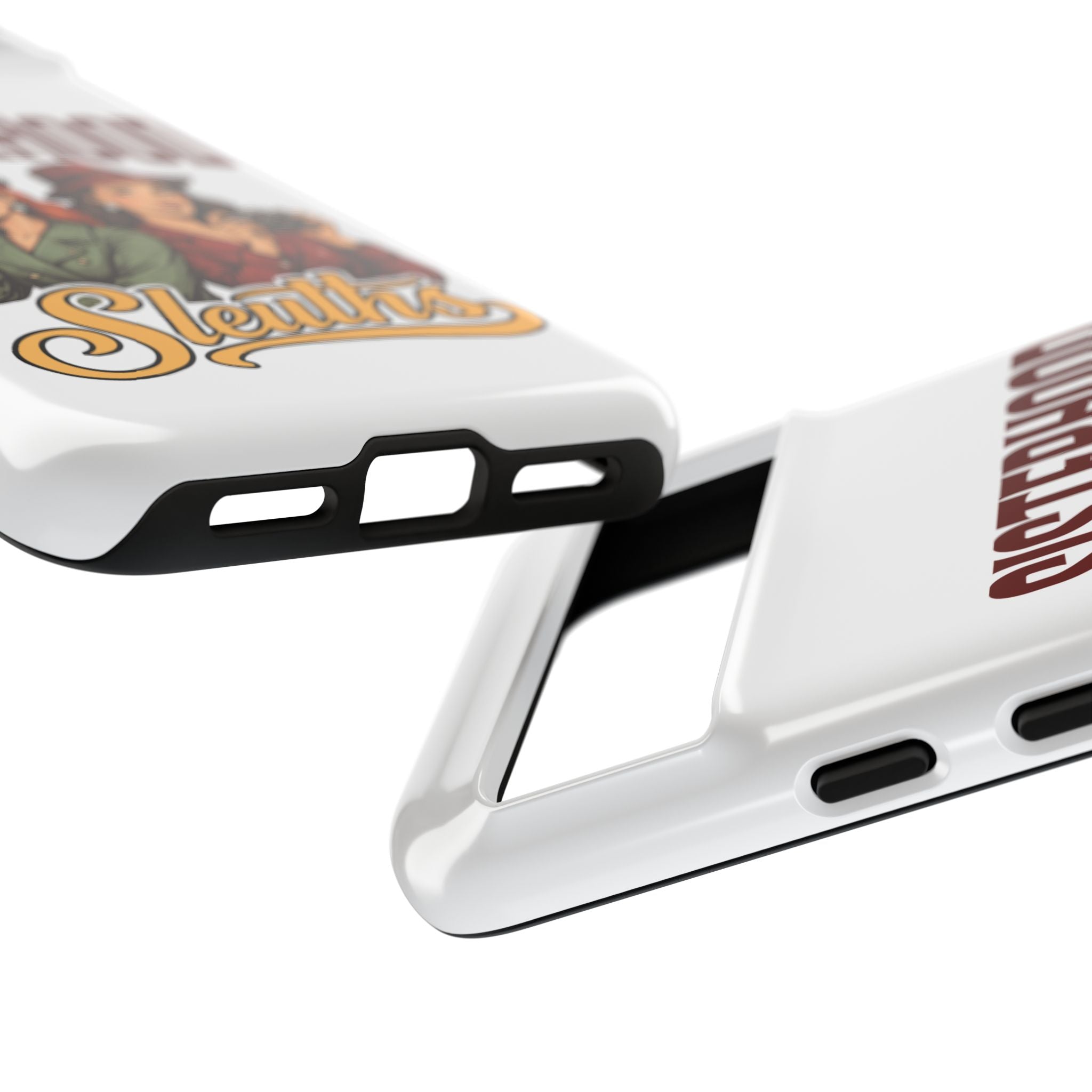 Sisterhood Sleuths Phone Case — Vintage Detective Duo Protective Cover