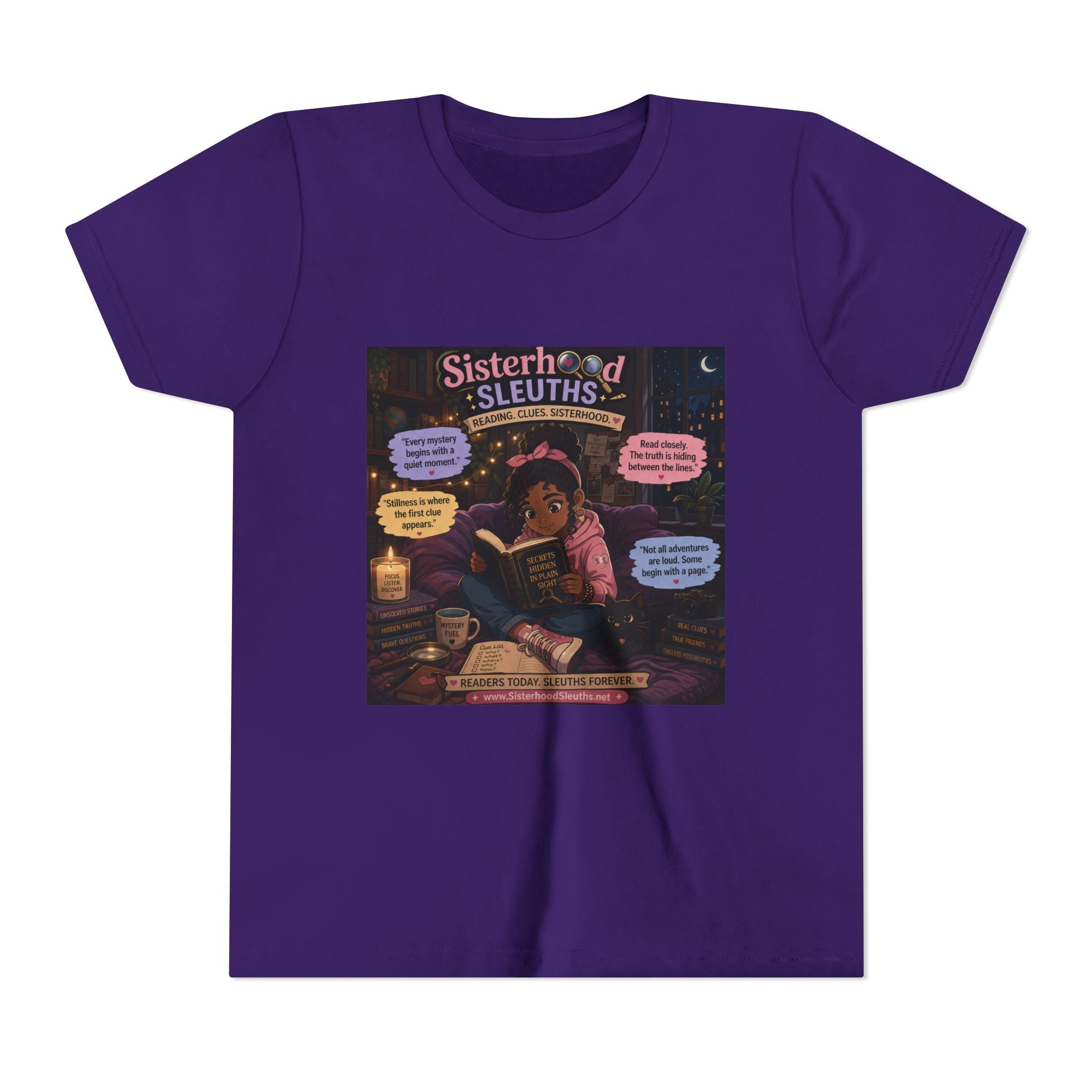 Youth Tee — "Sisterhood of Sleuths" Mystery Book Club