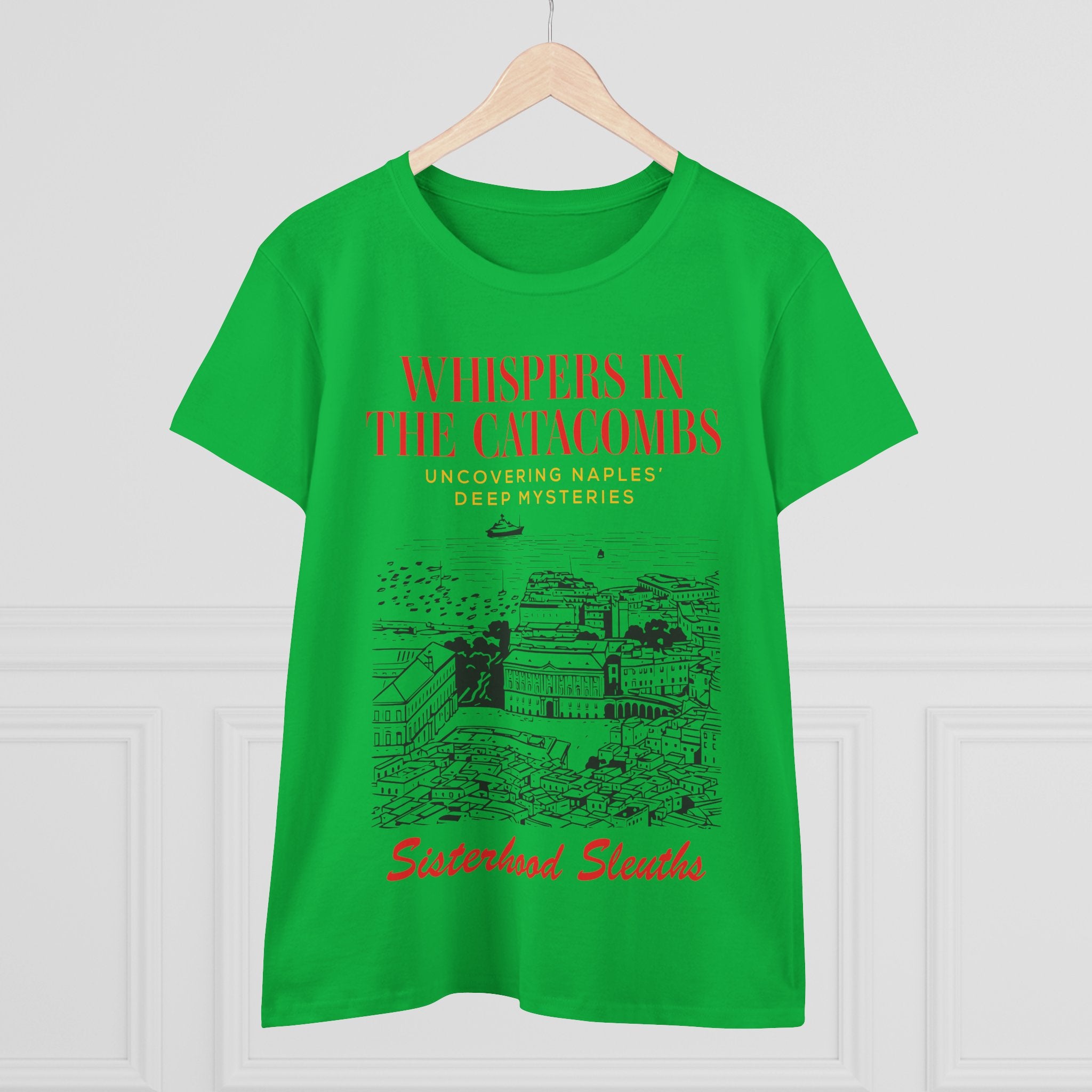 Whispers in the Catacombs Tee — Sisterhood Sleuths Mystery Book Shirt