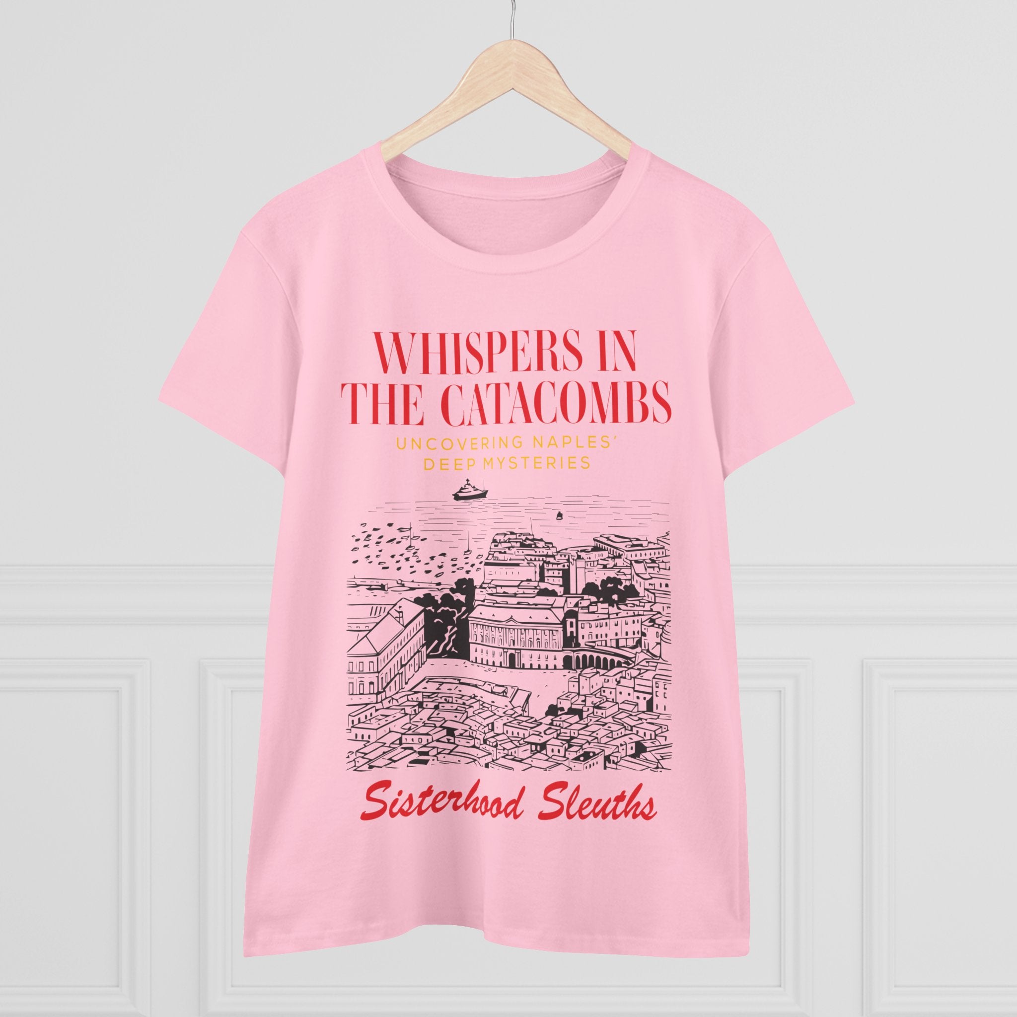 Whispers in the Catacombs Tee — Sisterhood Sleuths Mystery Book Shirt