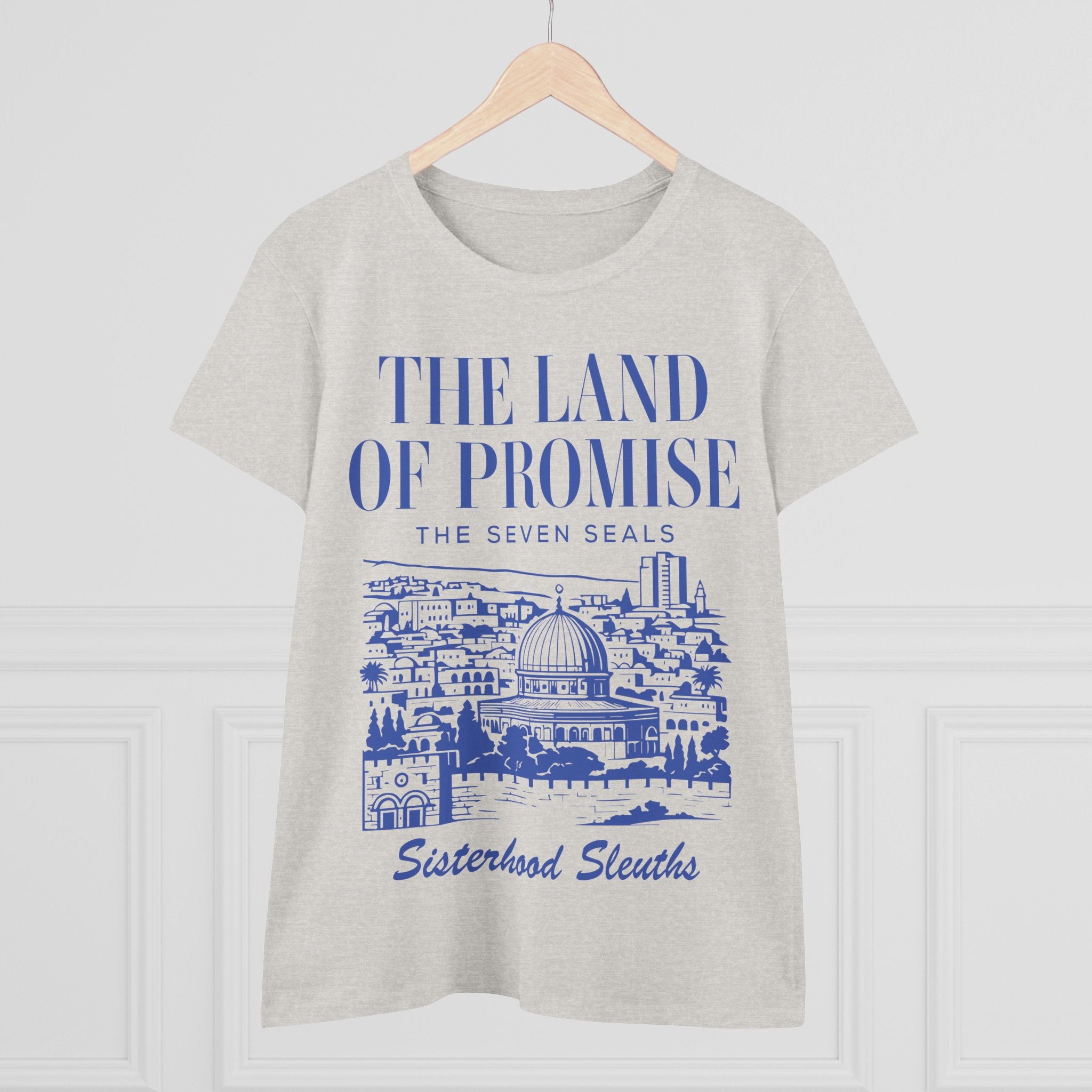 The Land of Promise Tee — "The Seven Seals" Sisterhood Sleuths Graphic Shirt