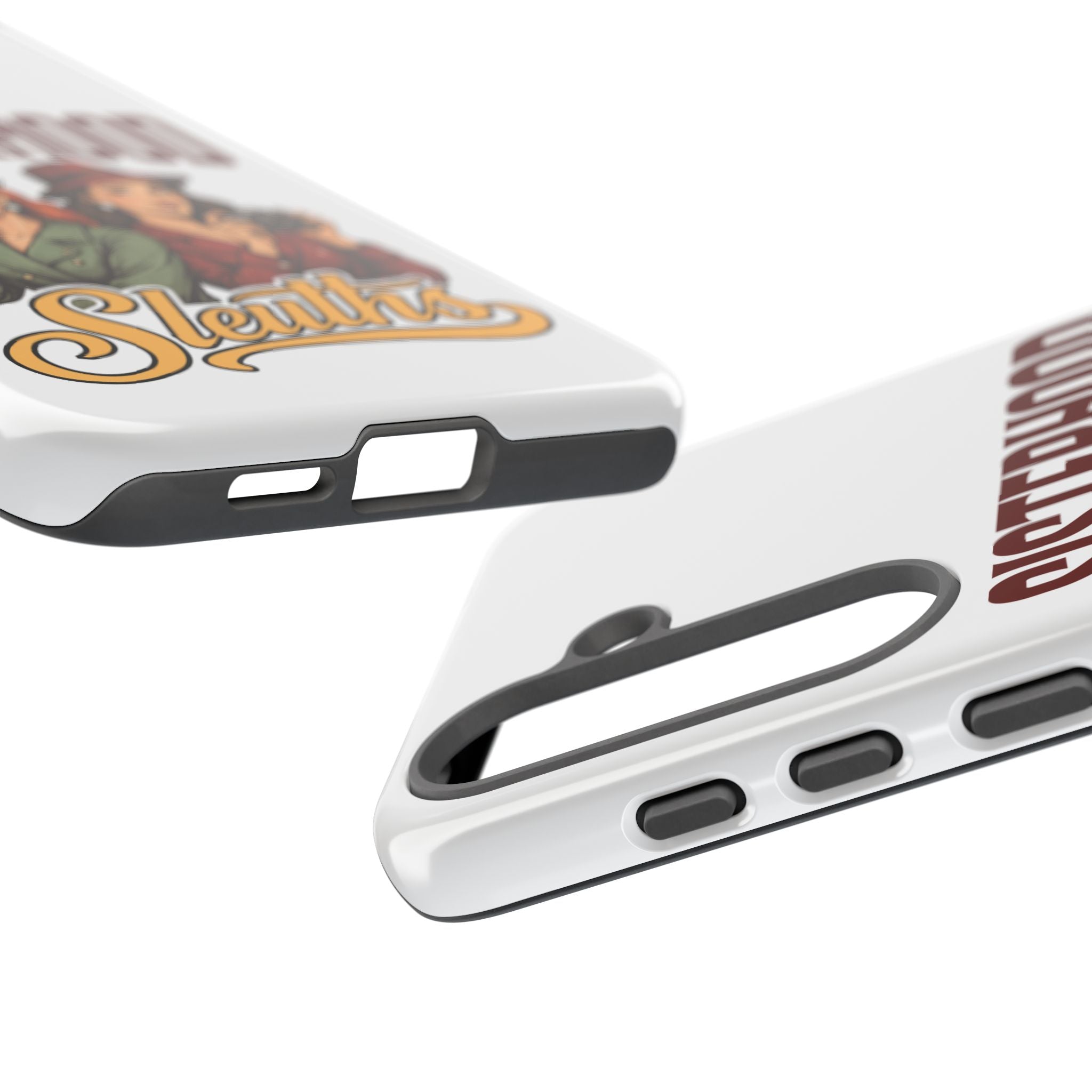 Sisterhood Sleuths Phone Case — Vintage Detective Duo Protective Cover