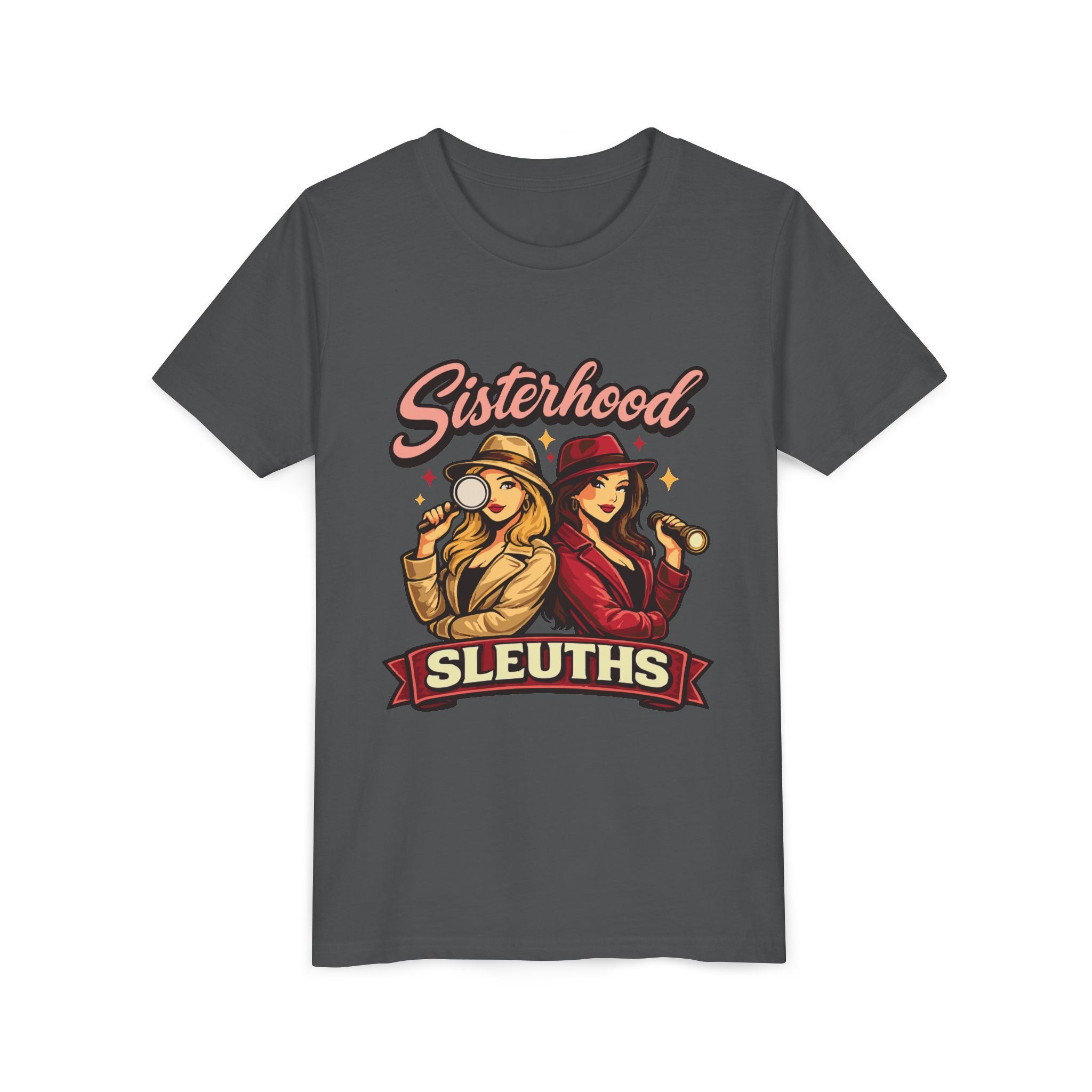 Sisterhood Sleuths Youth Tee – Detective Girls Mystery Shirt