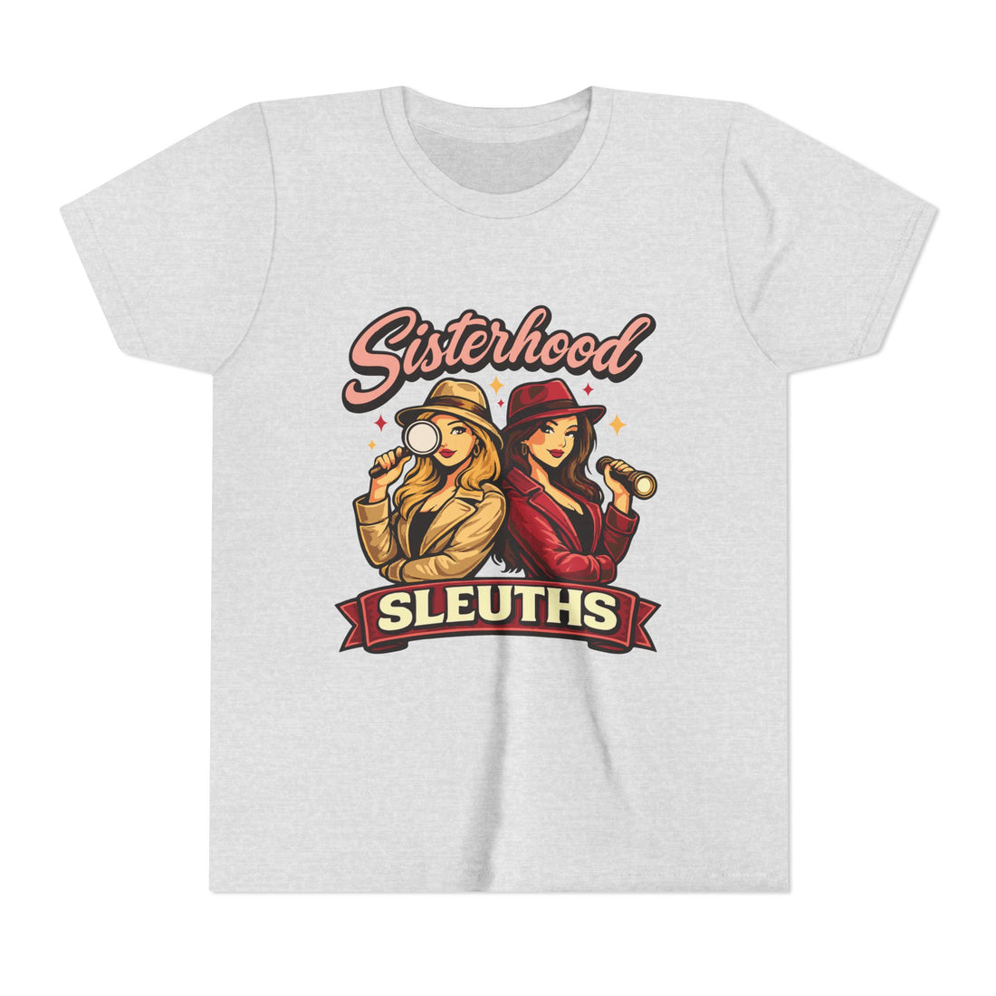 Sisterhood Sleuths Youth Tee – Detective Girls Mystery Shirt