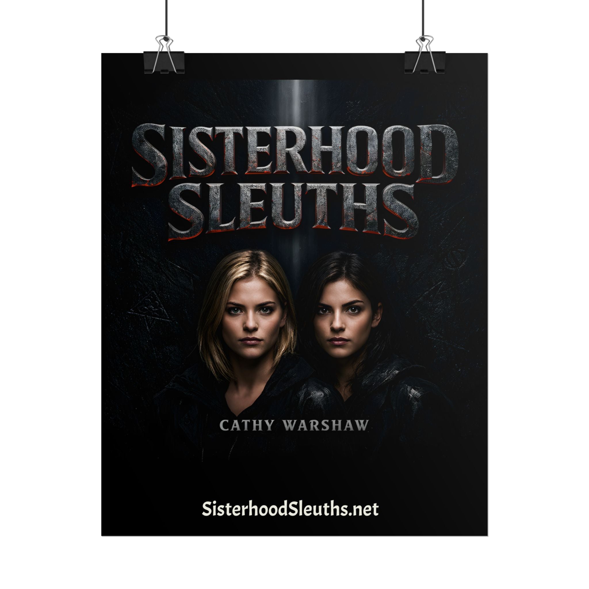 "Sisterhood Sleuths" Action Adventure Book Poster