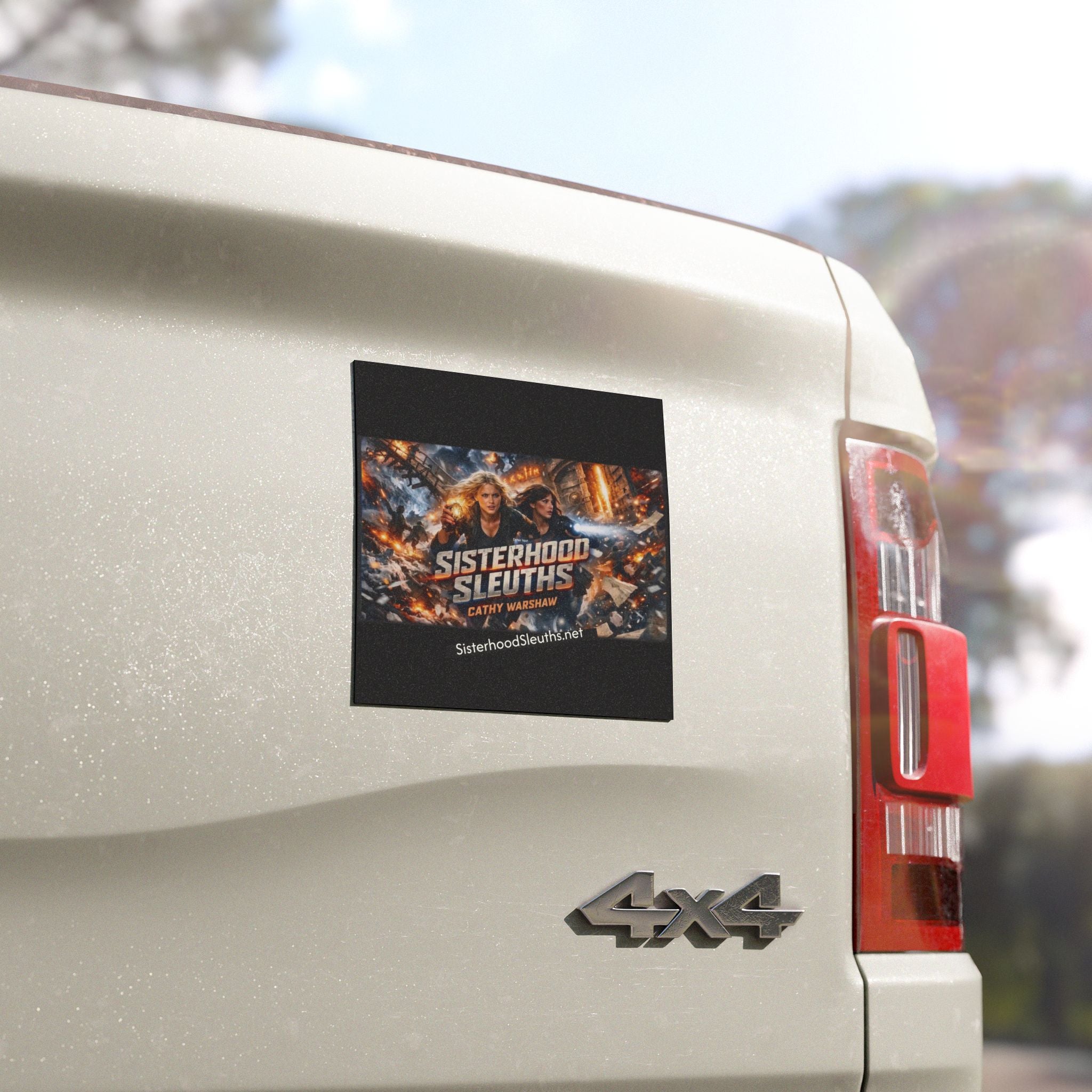 Sisterhood Sleuths Car Magnet — Mystery Book Fan Magnetic Decal