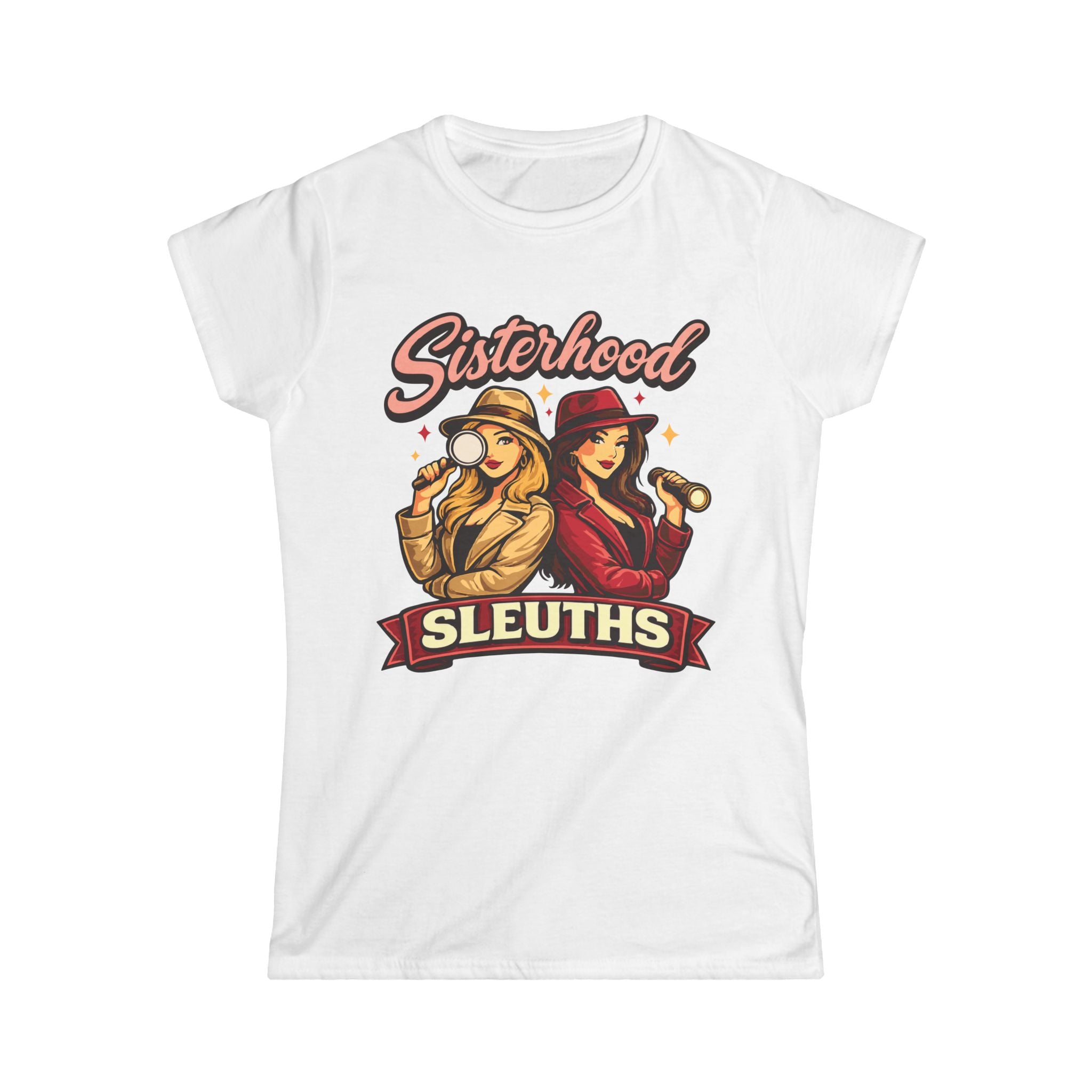 Sisterhood Sleuths Tee — Women’s Mystery Detective Graphic Shirt