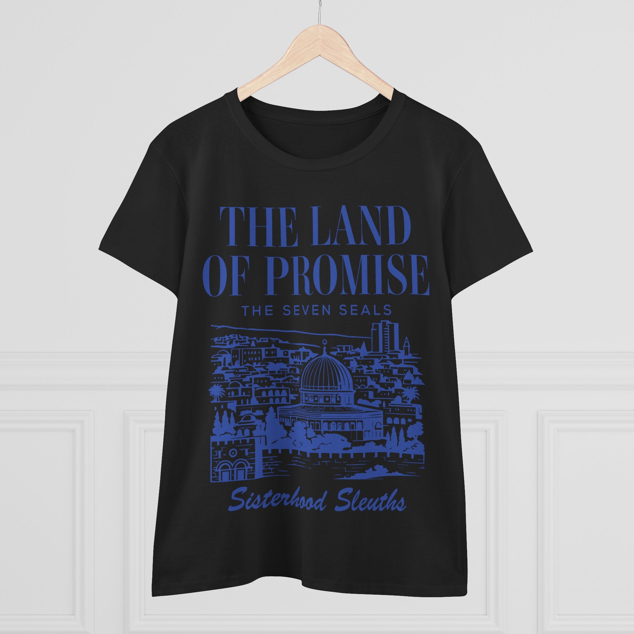 The Land of Promise Tee — "The Seven Seals" Sisterhood Sleuths Graphic Shirt