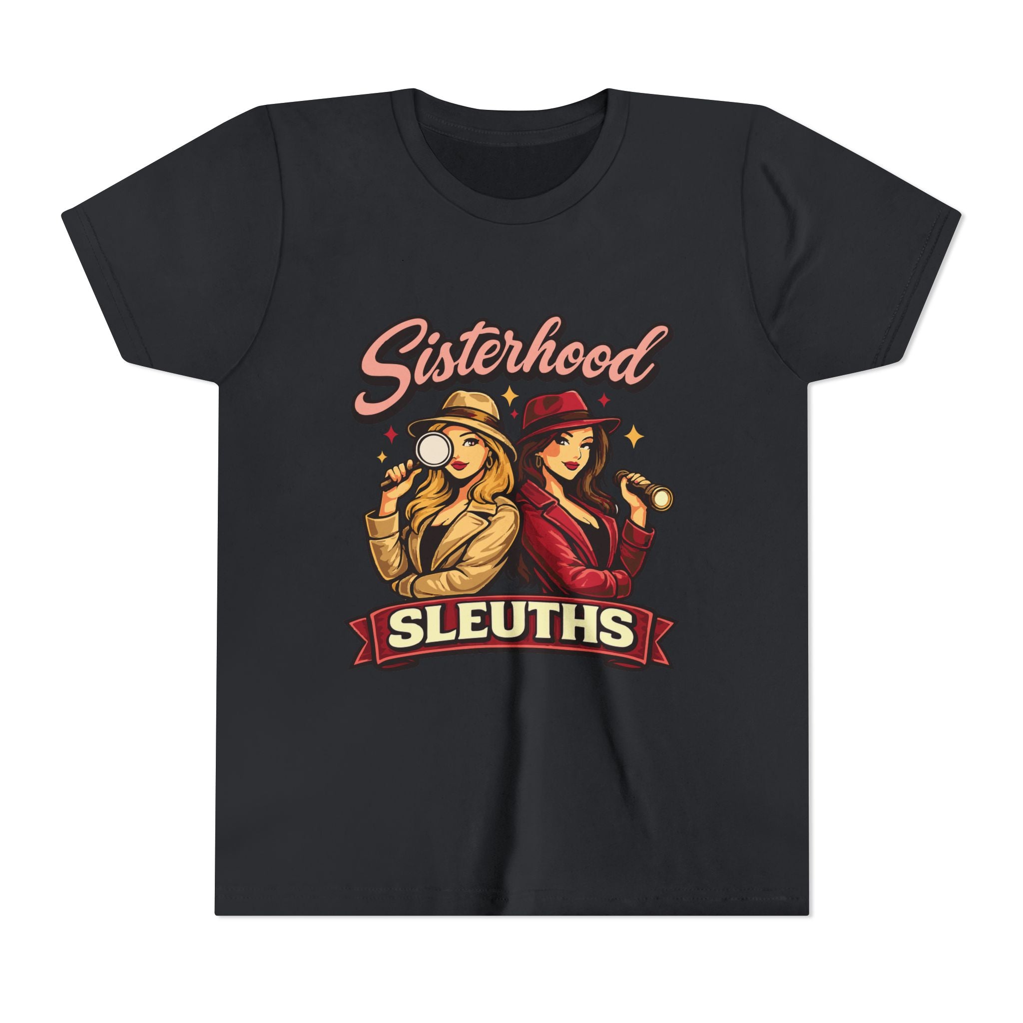 Sisterhood Sleuths Youth Tee – Detective Girls Mystery Shirt
