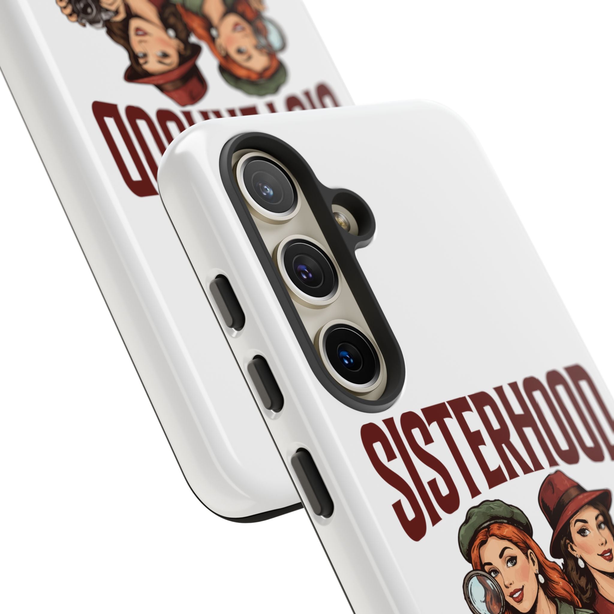 Sisterhood Sleuths Phone Case — Vintage Detective Duo Protective Cover