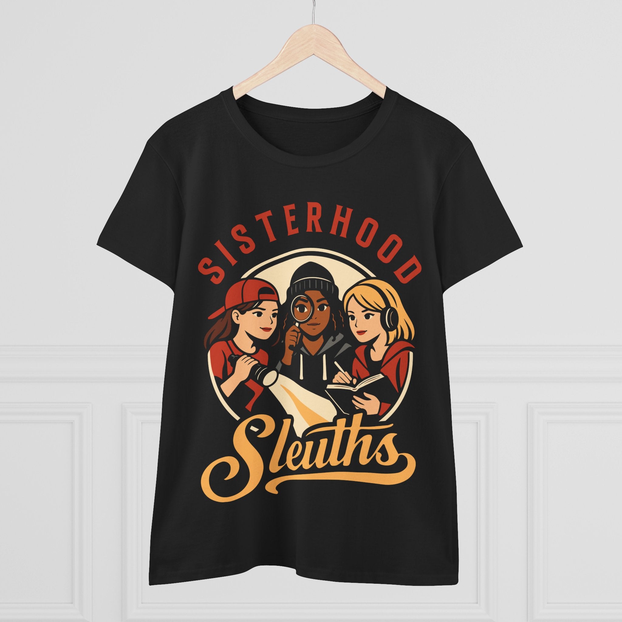 Sisterhood Sleuths Women's Tee — Mystery Book Club Graphic Shirt