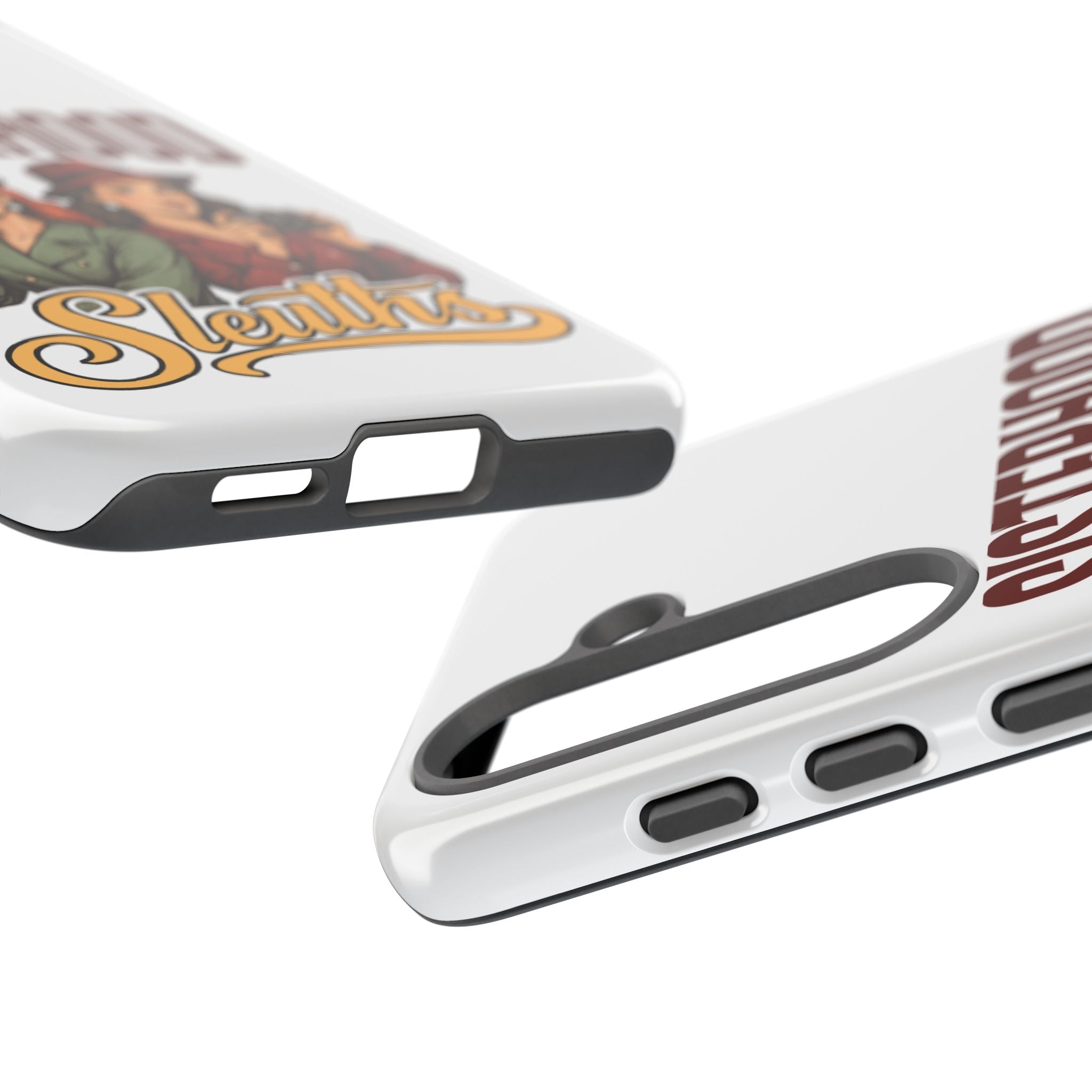 Sisterhood Sleuths Phone Case — Vintage Detective Duo Protective Cover