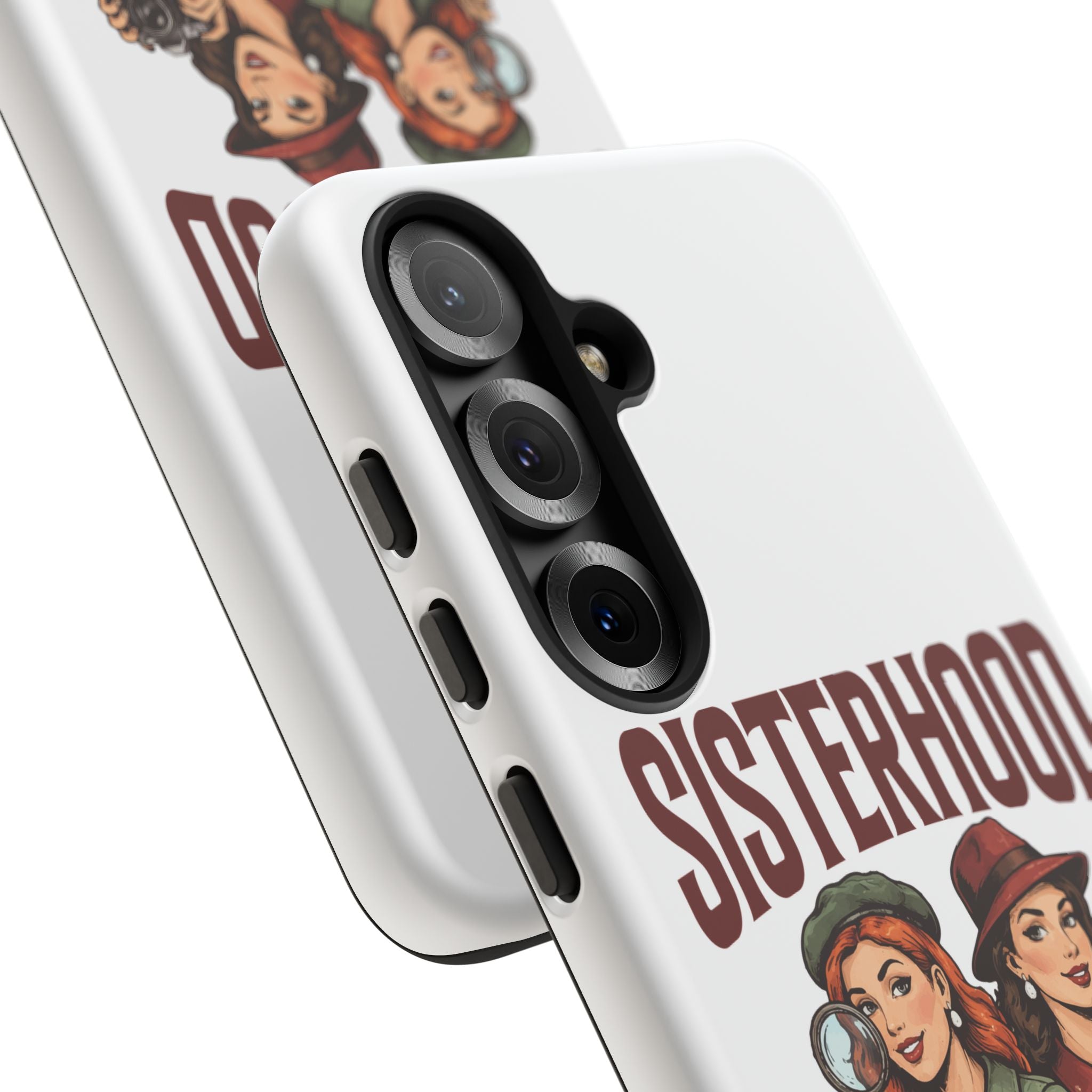 Sisterhood Sleuths Phone Case — Vintage Detective Duo Protective Cover