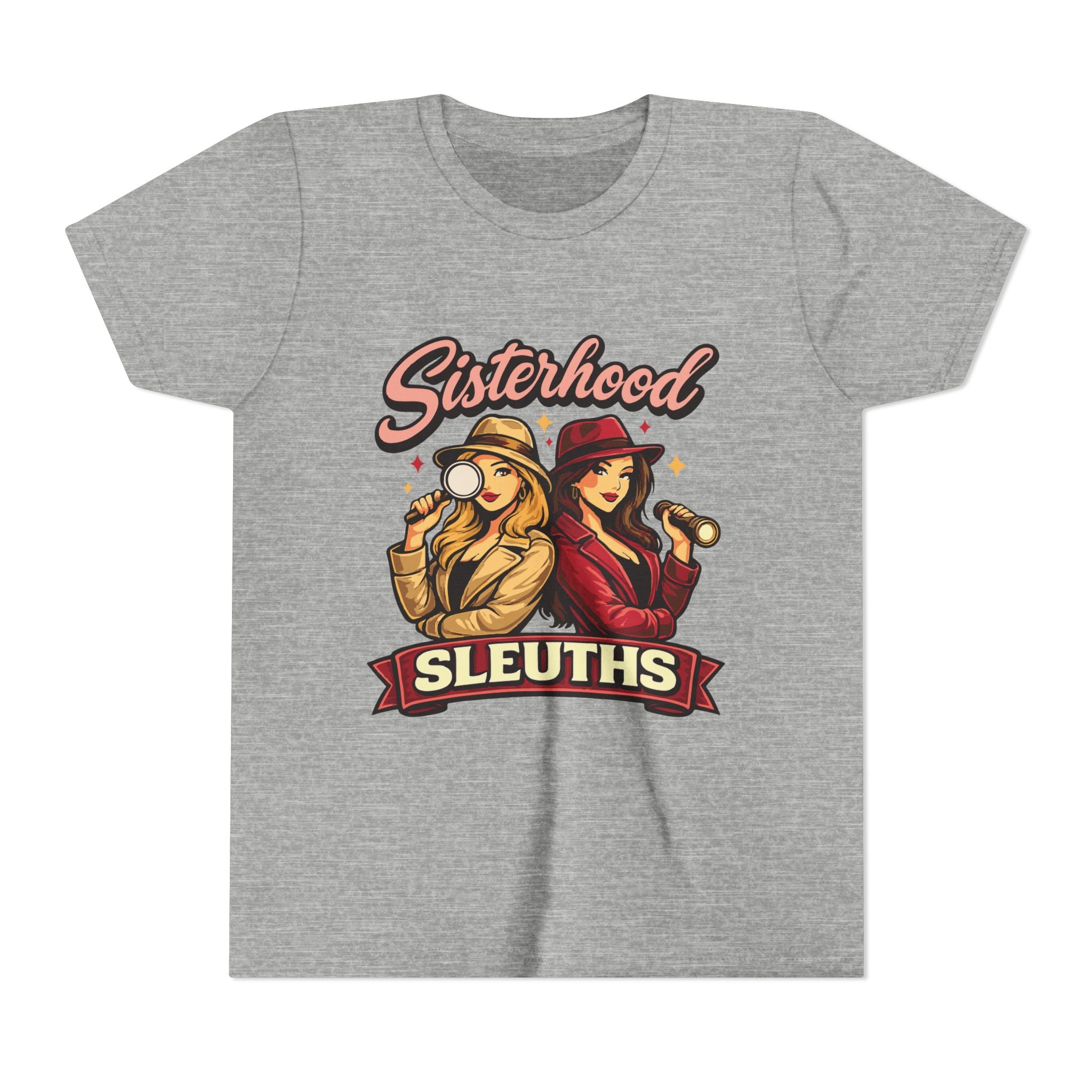 Sisterhood Sleuths Youth Tee – Detective Girls Mystery Shirt