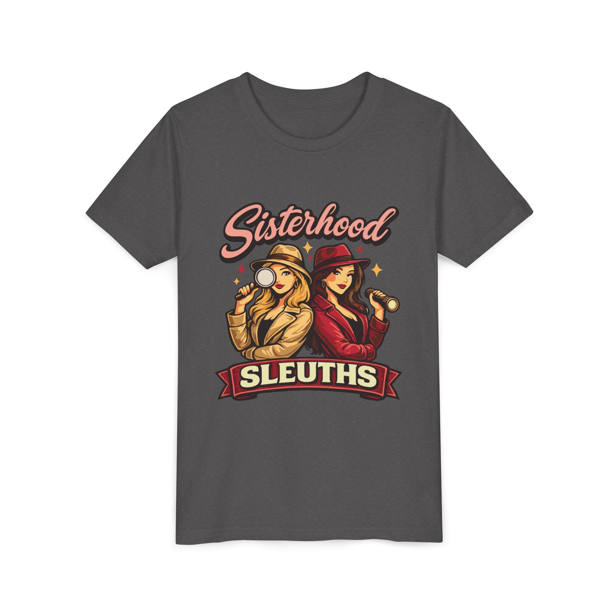 Sisterhood Sleuths Youth Tee – Detective Girls Mystery Shirt