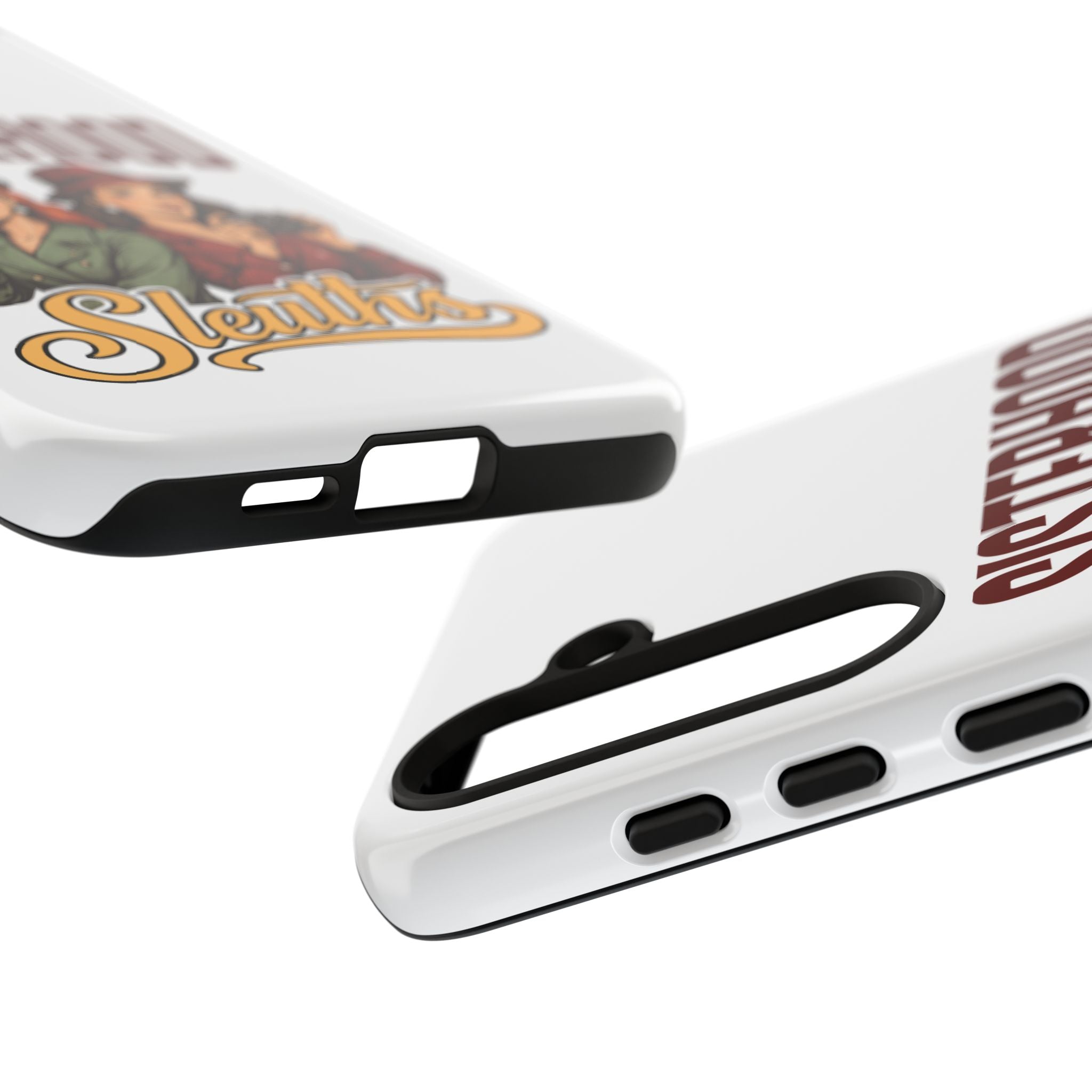 Sisterhood Sleuths Phone Case — Vintage Detective Duo Protective Cover