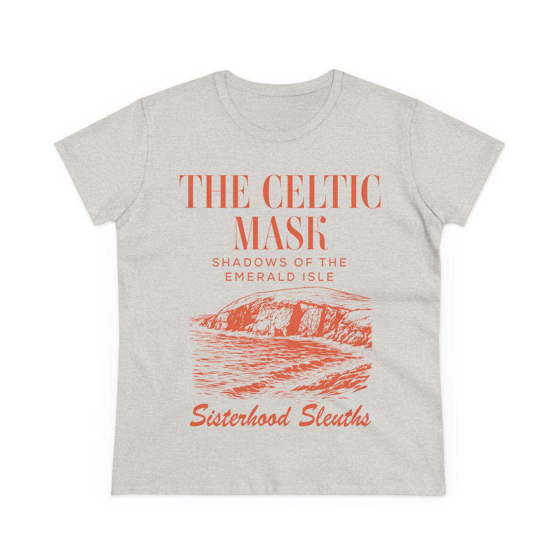 The Celtic Mask Tee — "Sisterhood Sleuths" Irish Mystery Graphic Shirt