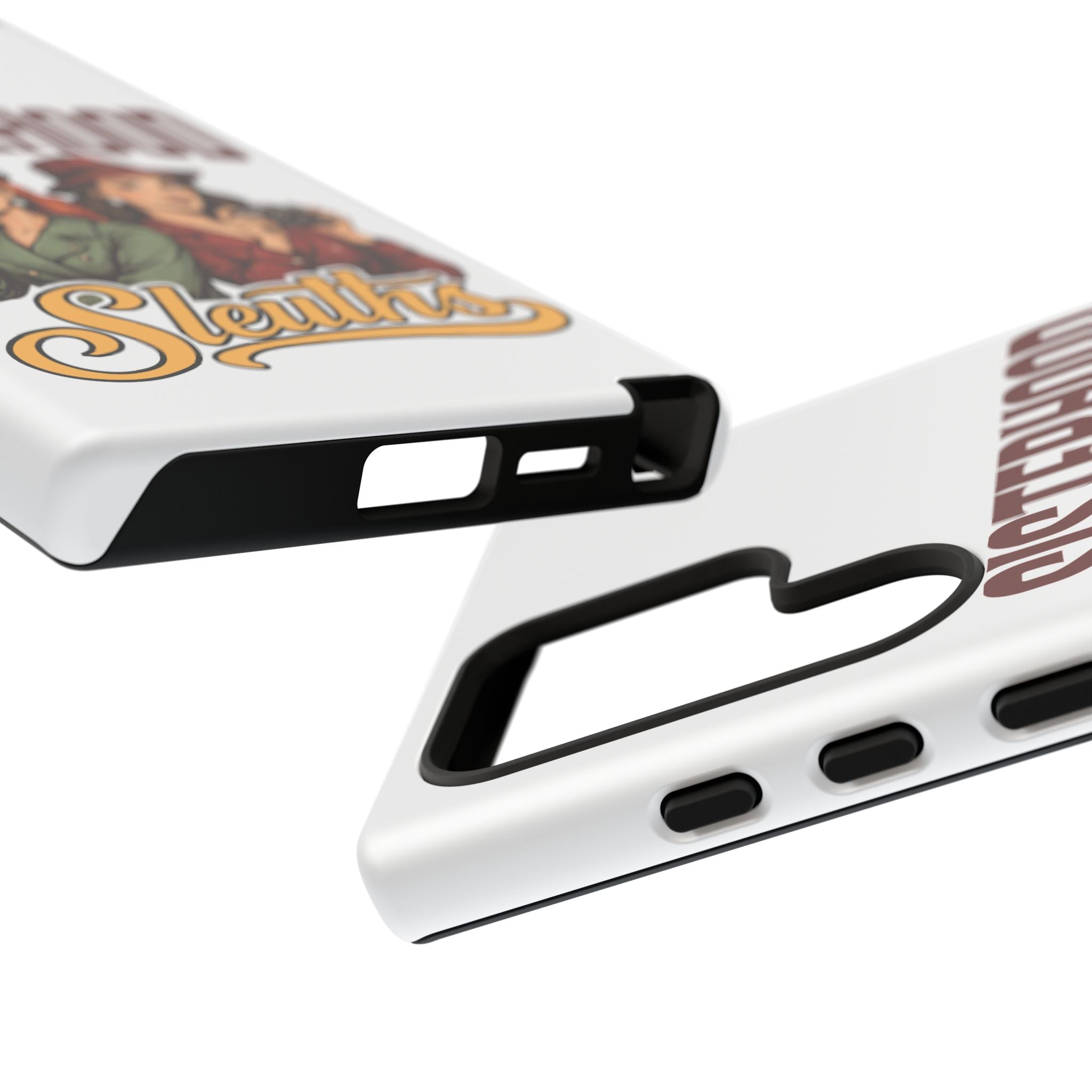 Sisterhood Sleuths Phone Case — Vintage Detective Duo Protective Cover
